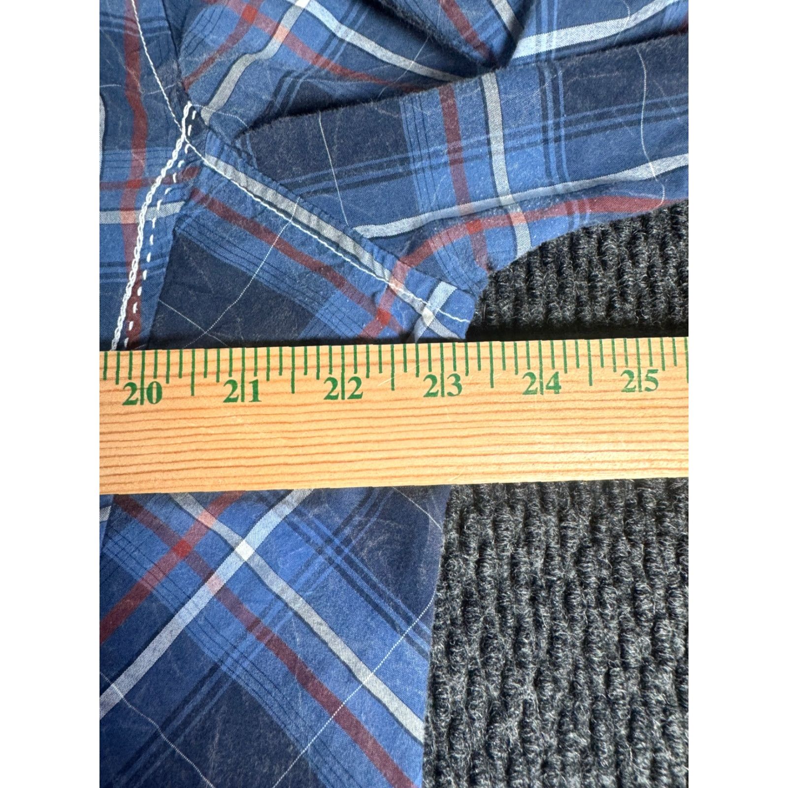 BKE VINTAGE BKE Long Sleeve Metal Button Up Men's Large White Blue Grey Plaid Shirt 1775 Size US L / EU 52-54 / 3 - 7 Thumbnail