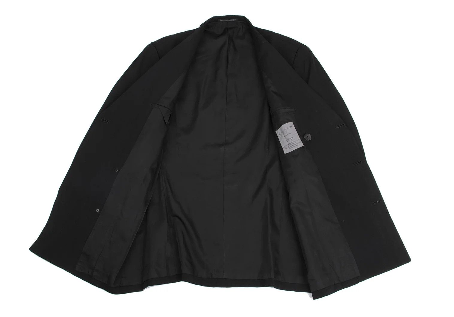 Yohji Yamamoto Yohji Yamamoto Wool Gabardine Jacket Black M Size US M / EU 48-50 / 2 - 13 Thumbnail