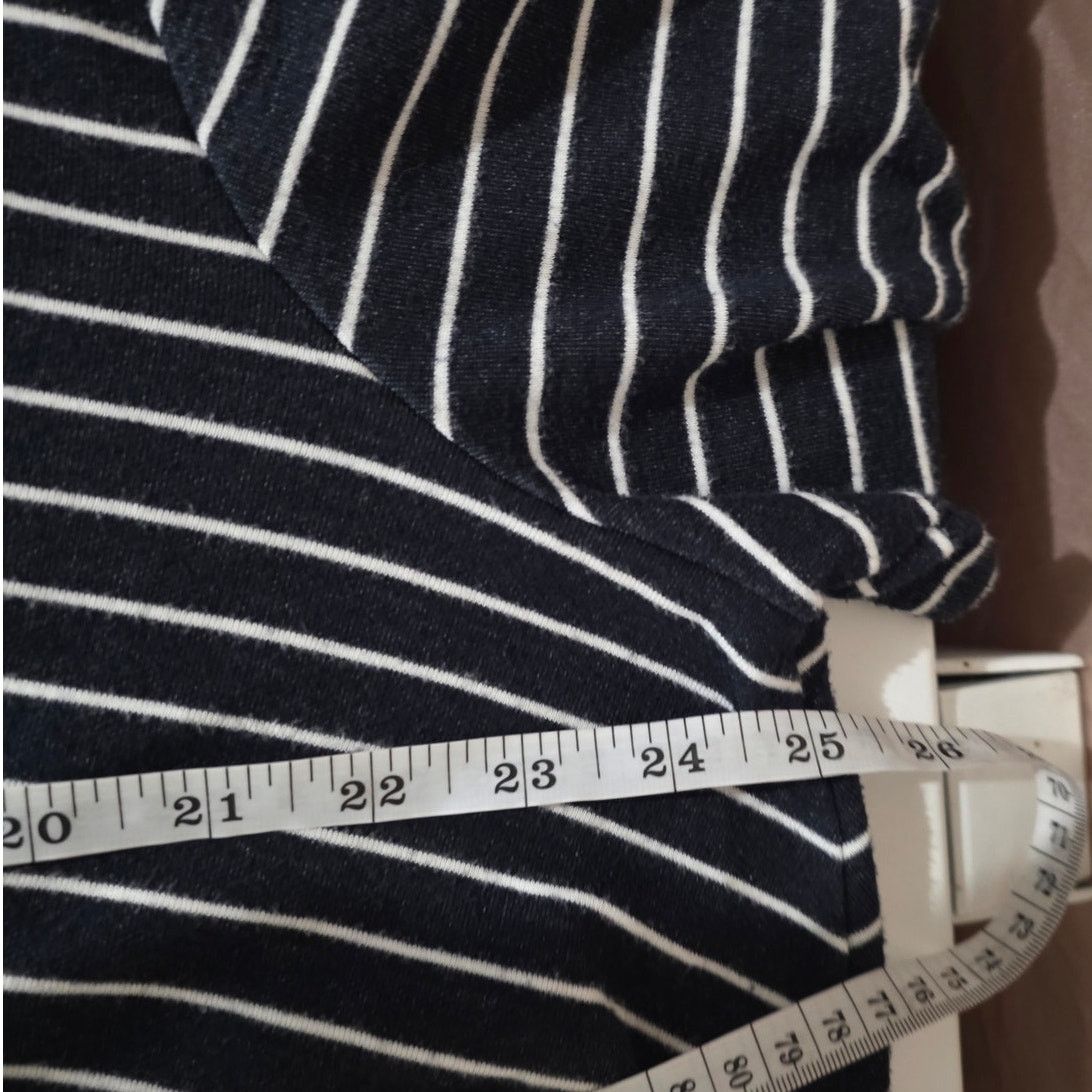Vince Camuto Vince Camuto Navy and White Short Sleeve Top - 3X Size 3XL / US 20-22 - 5 Thumbnail