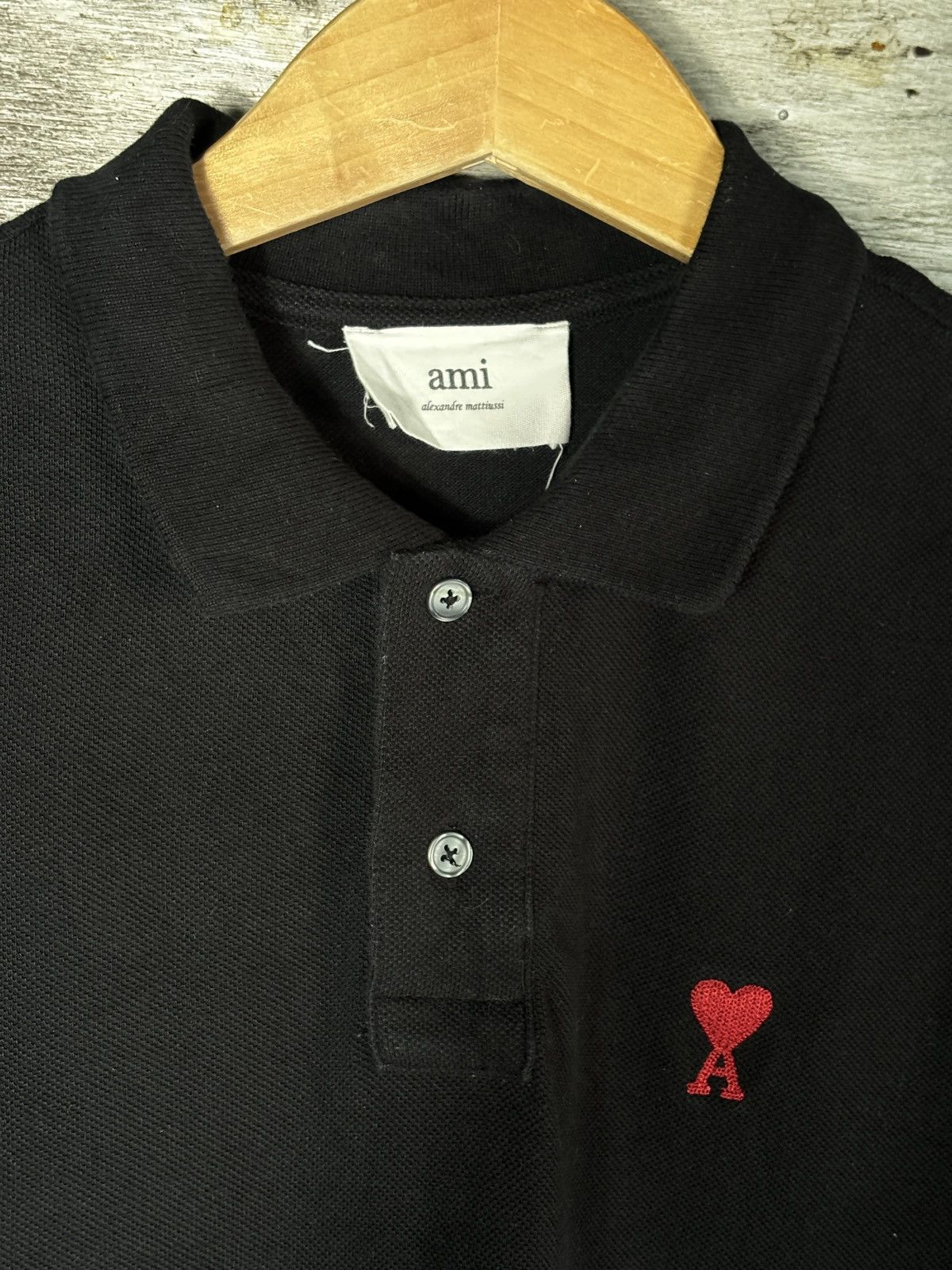 AMI Ami paris logo embroidered polo shirt Size US L / EU 52-54 / 3 - 2 Thumbnail