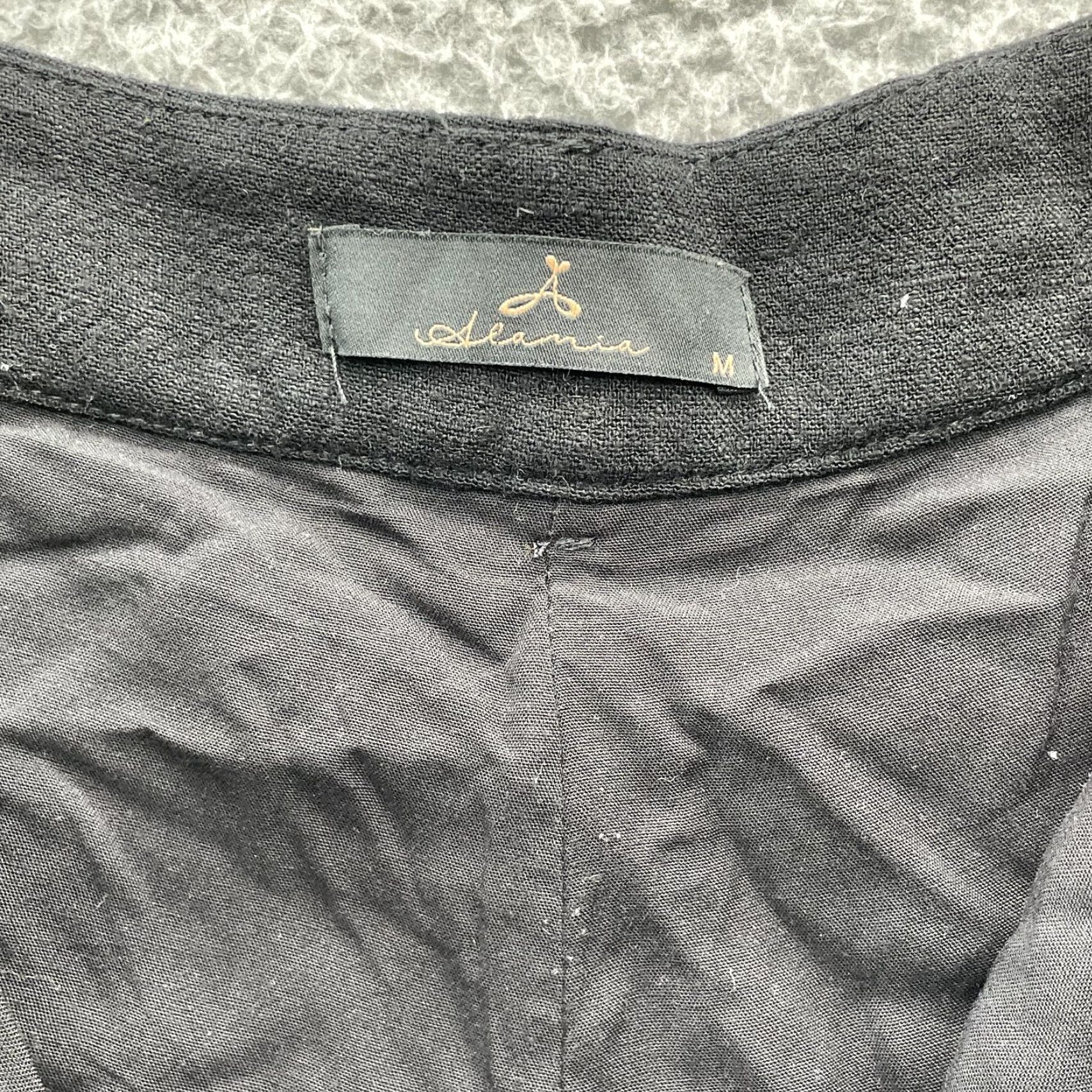 Vintage Bohme Alania Pants Womens Med Linen Blend Embroidered Coastal Boho Chic Academia Size 32" / US 10 / IT 46 - 6 Thumbnail
