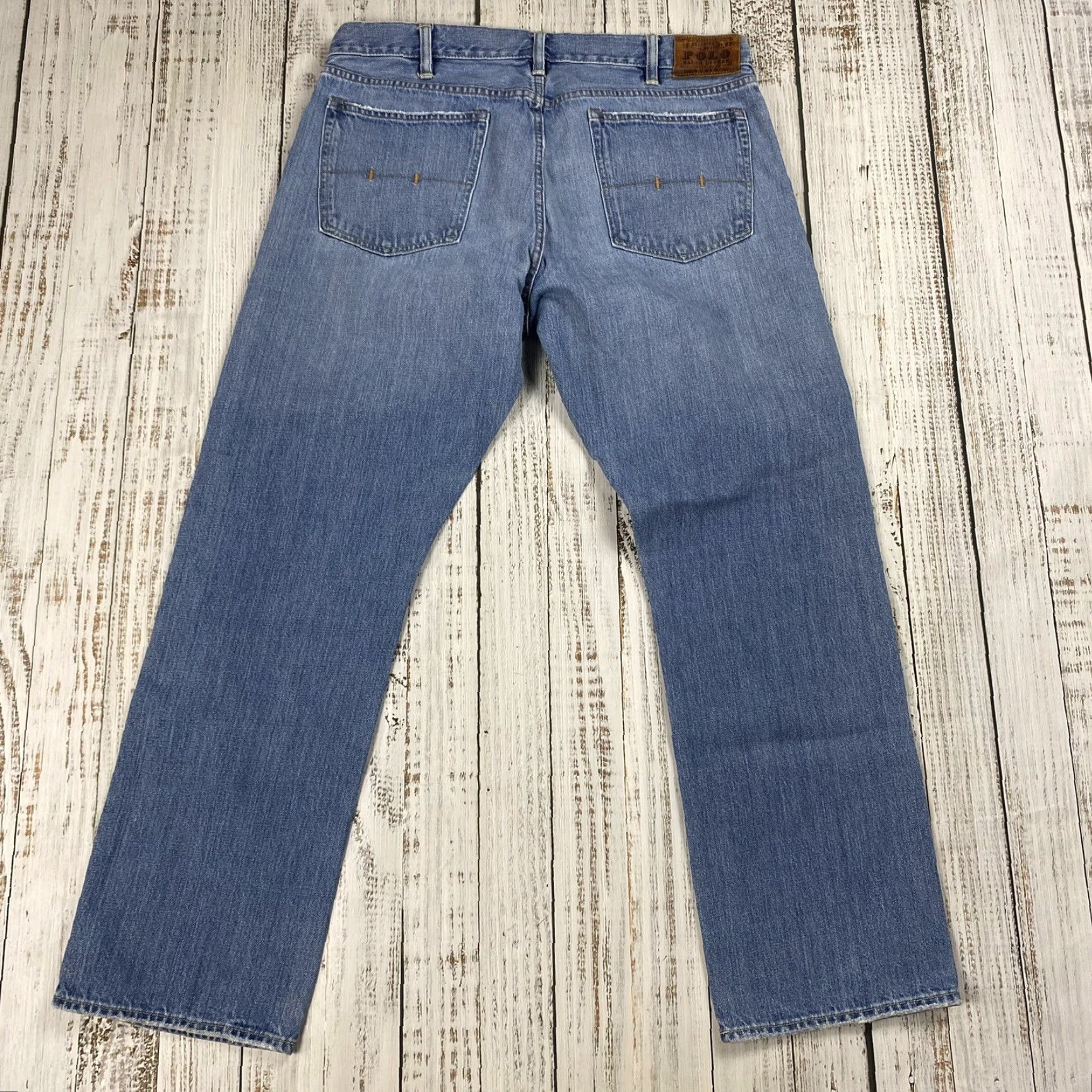 Polo Ralph Lauren POLO RALPH LAUREN 867 MENS JEANS 38x32 CLASSIC FIT STRAIGHT LEG DISTRESSED BLUE DENIM Size US M / EU 48-50 / 2 - 7 Thumbnail