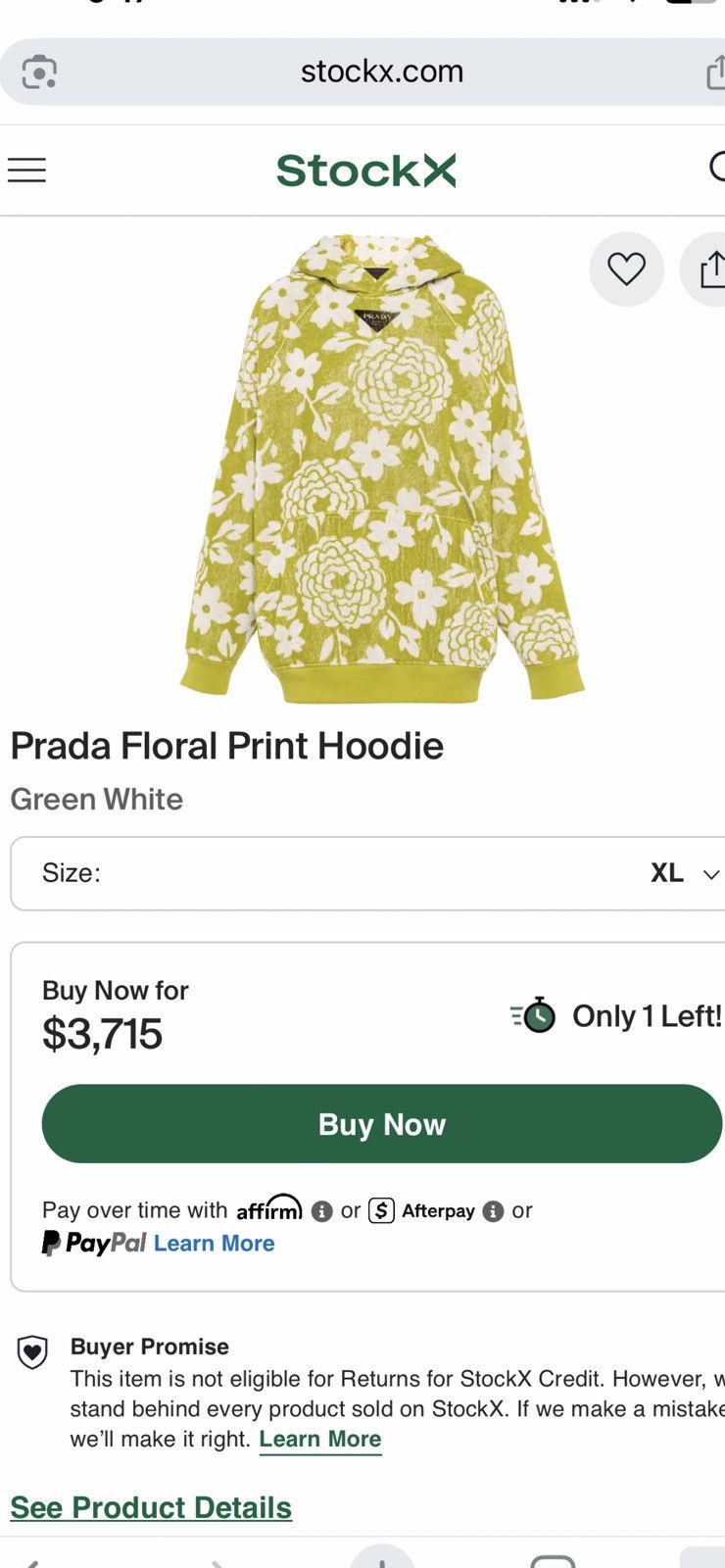 Prada Prada mens triangle oversized hoodie. S. $2190 Size US S / EU 44-46 / 1 - 2 Thumbnail