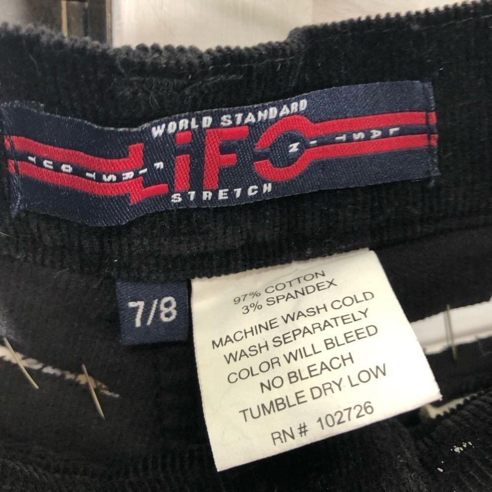 Vintage Y2K Upcycled goth bobby pins black corduroy straight pants 8 Size 30" / US 8 / IT 44 - 8 Thumbnail