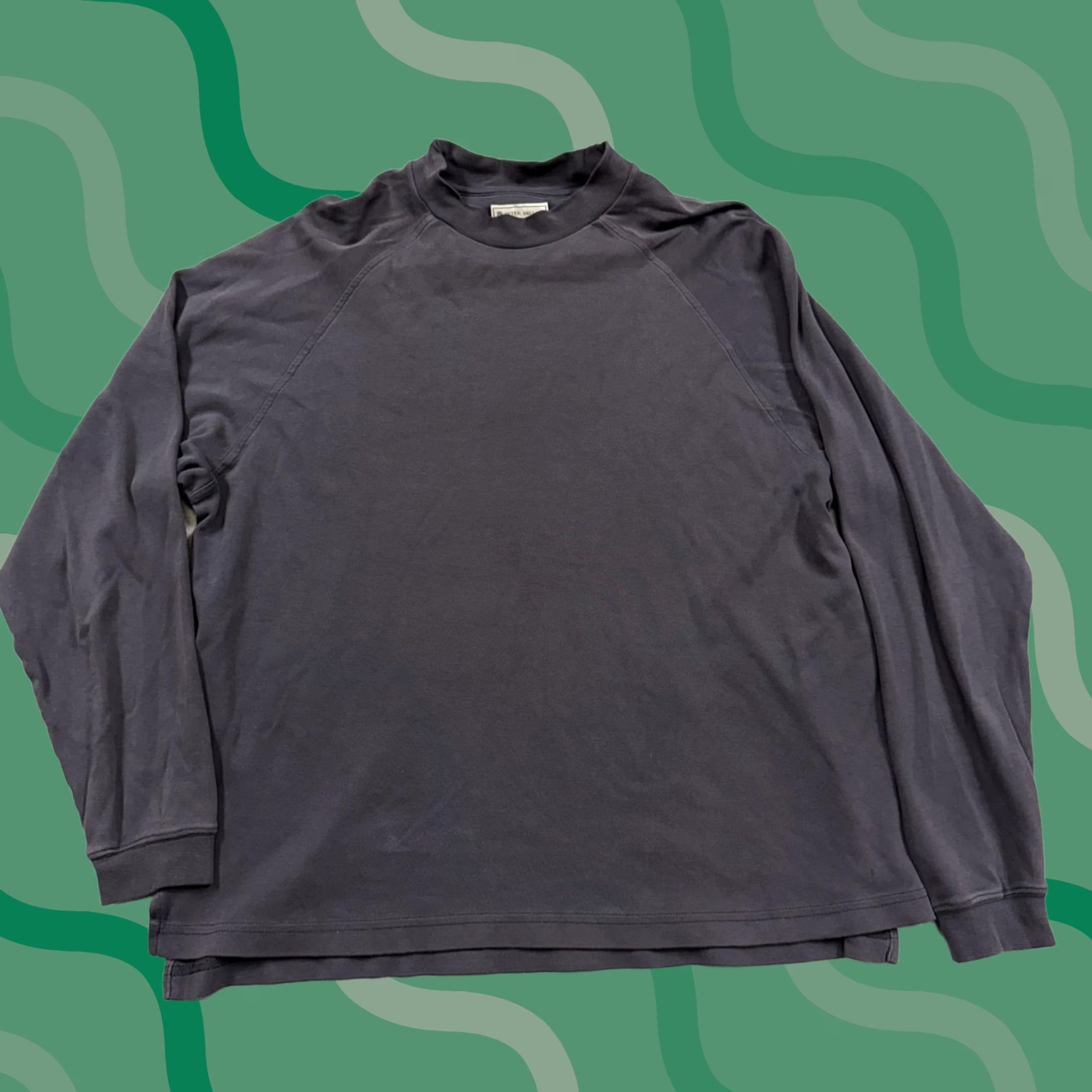 Peter Millar Peter Millar Shirt Mens Large Gray Long Sleeve Mock Neck Tee Size US L / EU 52-54 / 3 - 1 Thumbnail