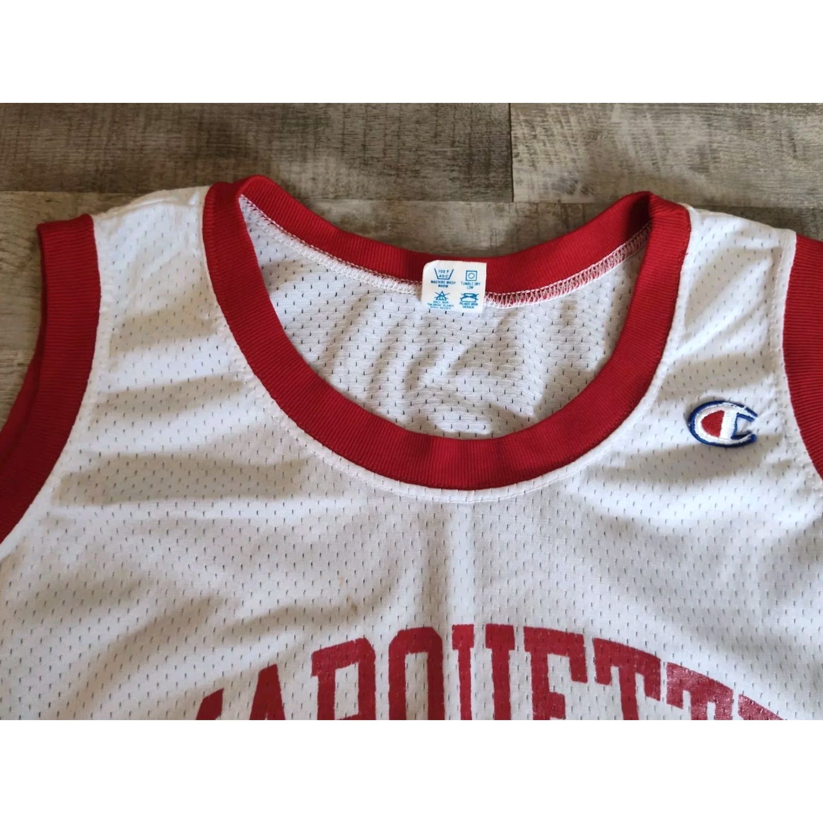 Champion VINTAGE 1980s Champion Women's Track Jersey Women Size 18 Sleeveless Red & White High School Athletic Size XXL / US 16-18 / IT 52-54 - 4 Thumbnail