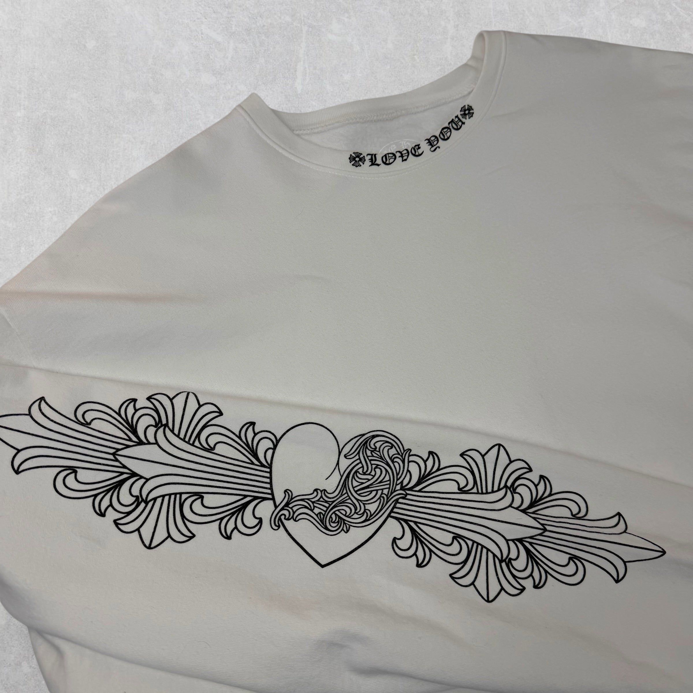 Chrome Hearts Chrome Hearts Love You Floral Crewneck XXL Size US XXL / EU 58 / 5 - 3 Thumbnail