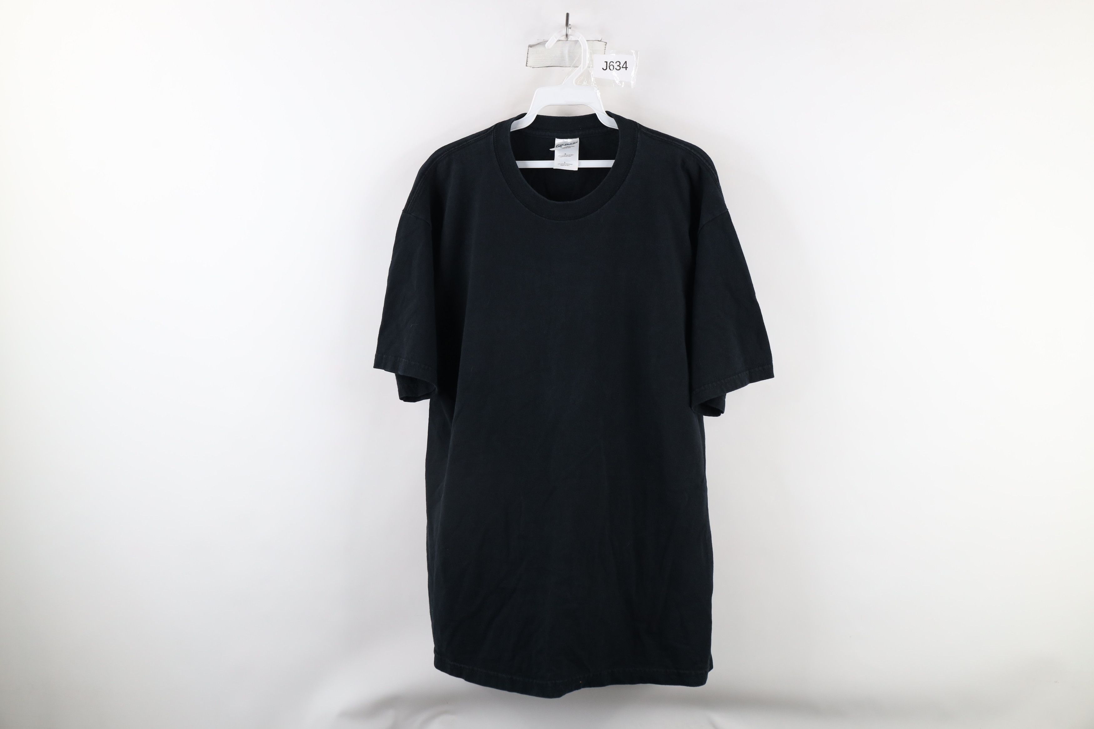 Vintage Vintage Streetwear Blank Heavyweight Cotton T-Shirt Black Size US L / EU 52-54 / 3 - 1 Thumbnail
