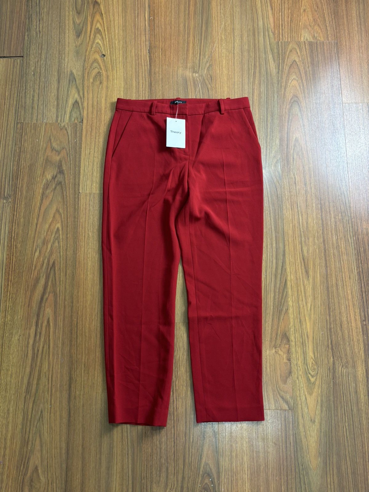 Theory Theory TREECA 4 Lipstick Admiral Crepe Pants Size 31" - 1 Thumbnail