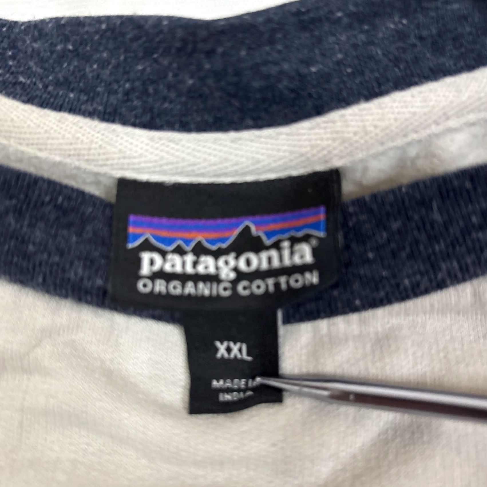 Patagonia Womens Patagonia Ringer Sweatshirt Crewneck Pullover Spell Out XXL Beige Organic Size XXL / US 16-18 / IT 52-54 - 3 Thumbnail