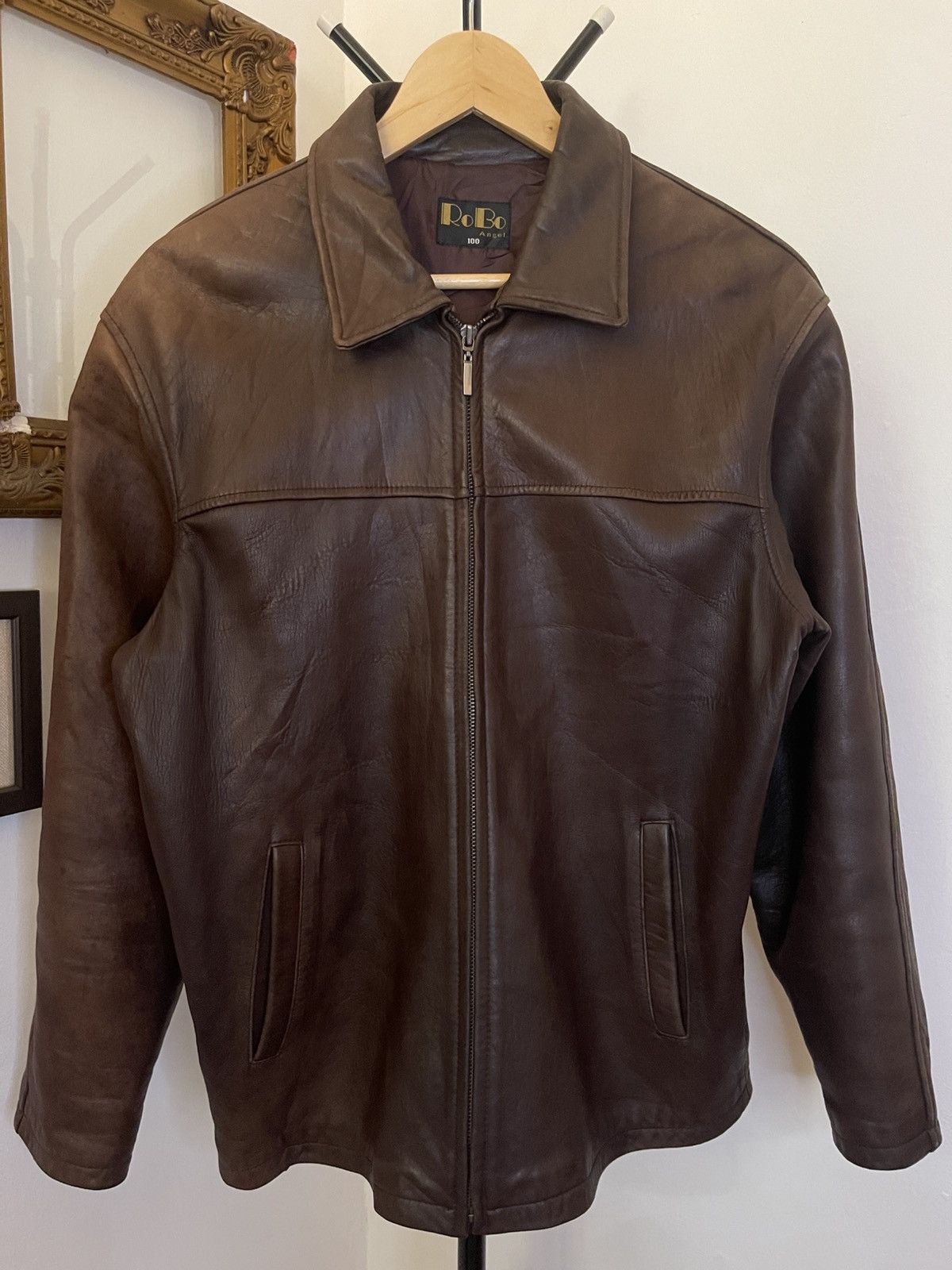 Vintage Vtg leather jacket Size US L / EU 52-54 / 3 - 2 Thumbnail