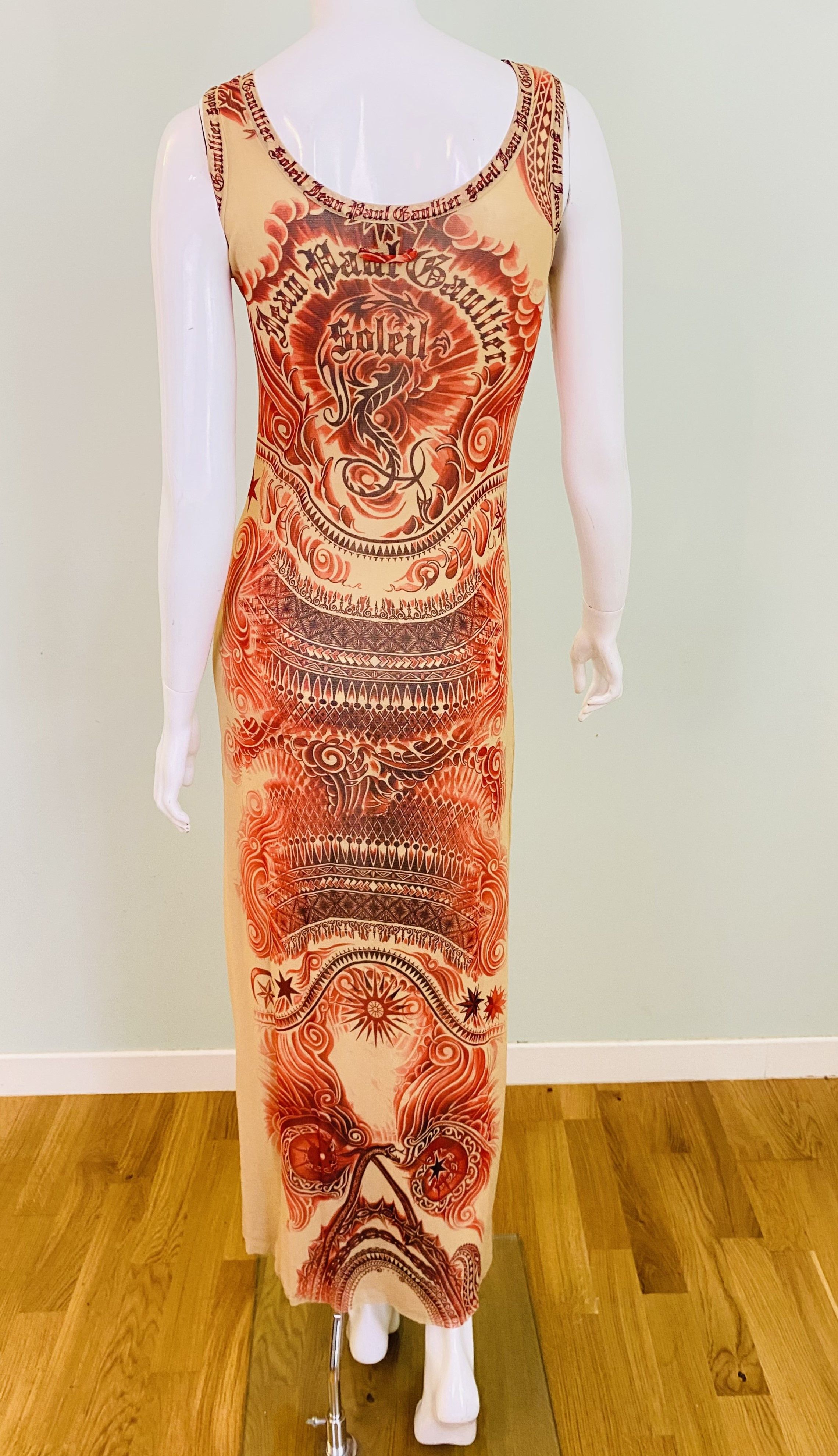 Jean Paul Gaultier Jean Paul Gaultier Tattoo Dragon Snake Mesh Maxi Dress Size M / US 6-8 / IT 42-44 - 2 Thumbnail