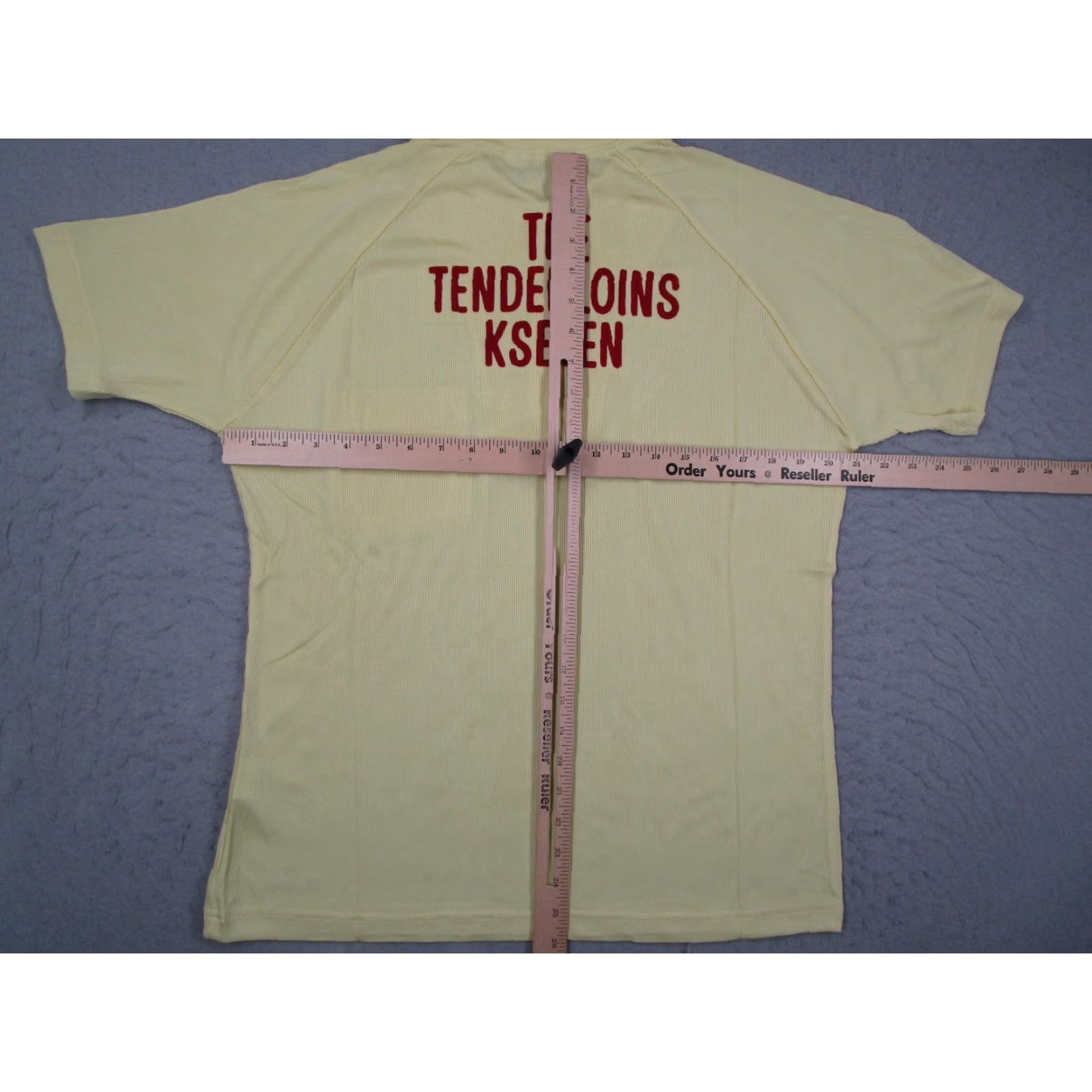 Tenderloin Tenderloin Polo Shirt Mens Medium Lemon Yellow Retro Kseven Embroidered Japan Size US M / EU 48-50 / 2 - 7 Thumbnail