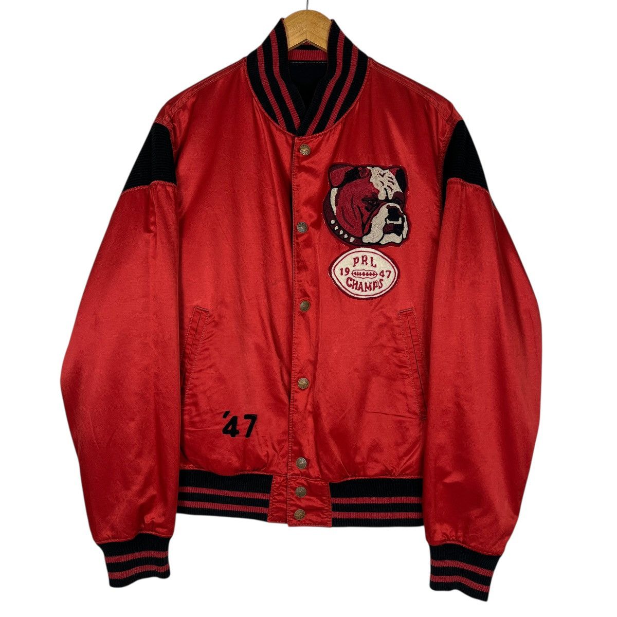 Polo Ralph Lauren 90s Vintage Polo Ralph Lauren Polo Wing Bulldog Satin Jacket Size US XL / EU 56 / 4 - 3 Thumbnail