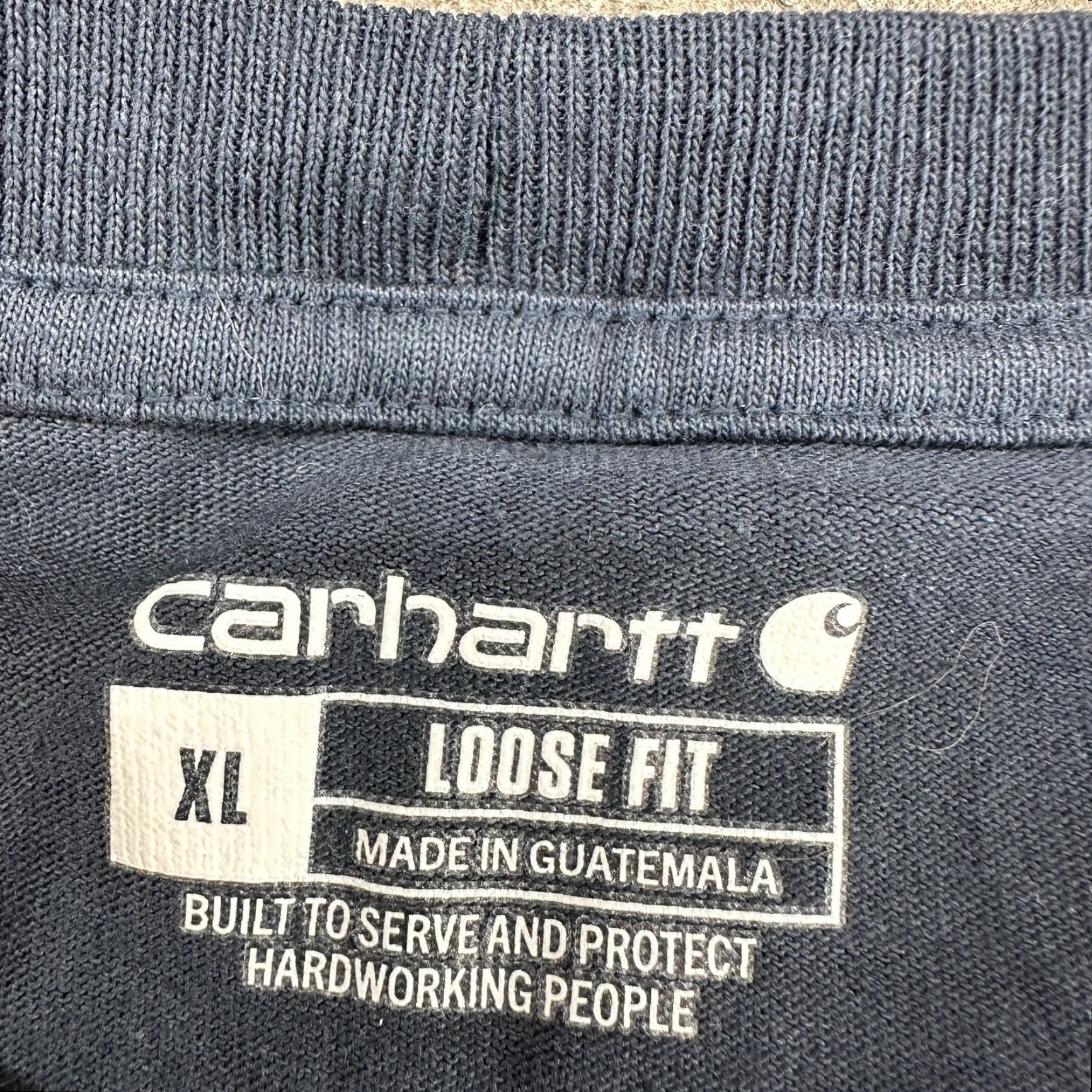 Carhartt Carhartt Shirt Mens XL Blue Short Sleeve Logo Cotton Navy NVY K87 Regular Fit Size US XL / EU 56 / 4 - 4 Thumbnail
