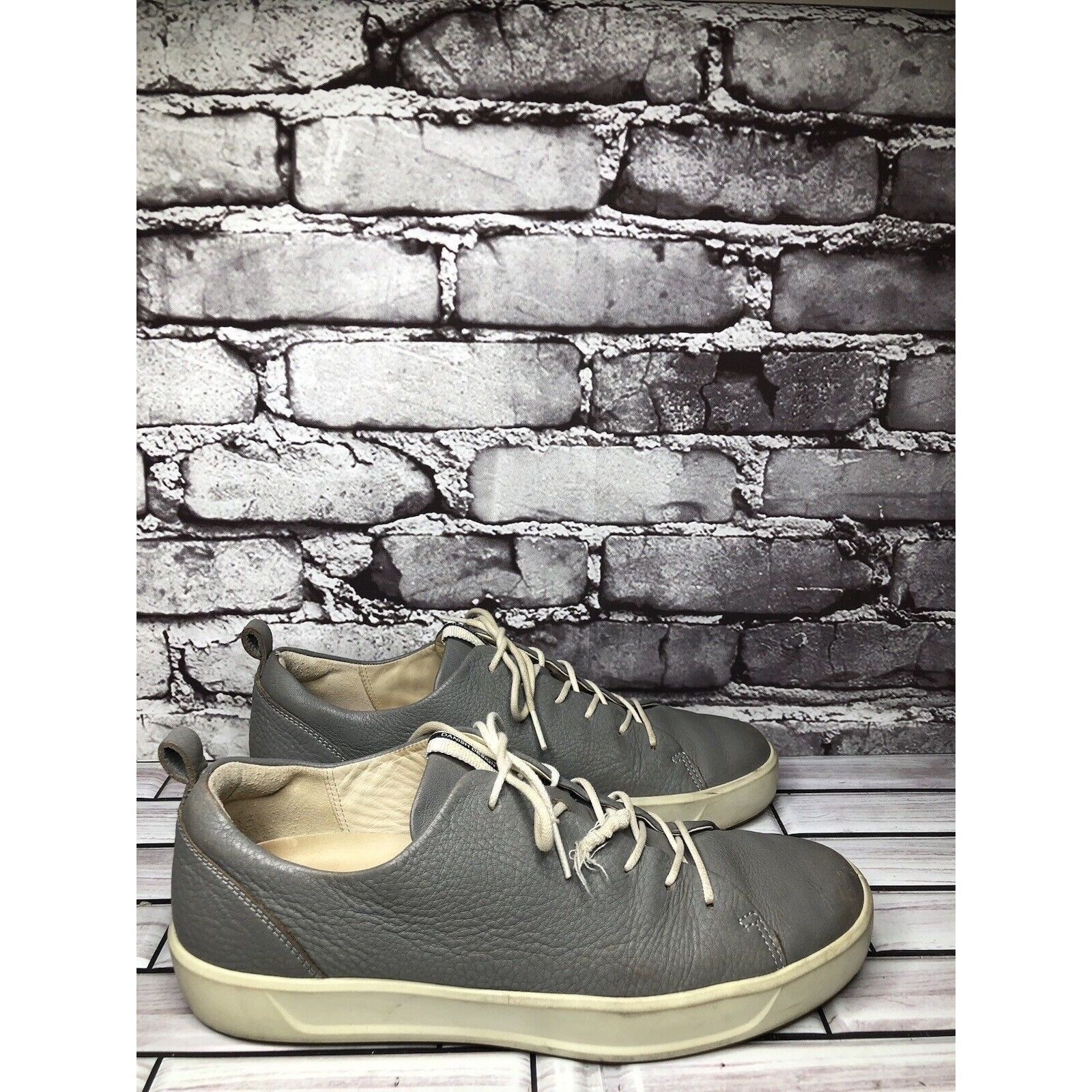 Ecco Ecco Danish Gray Leather Lace Up Casual Low Sneaker Shoes Wo Size US 10 / IT 40 - 3 Thumbnail