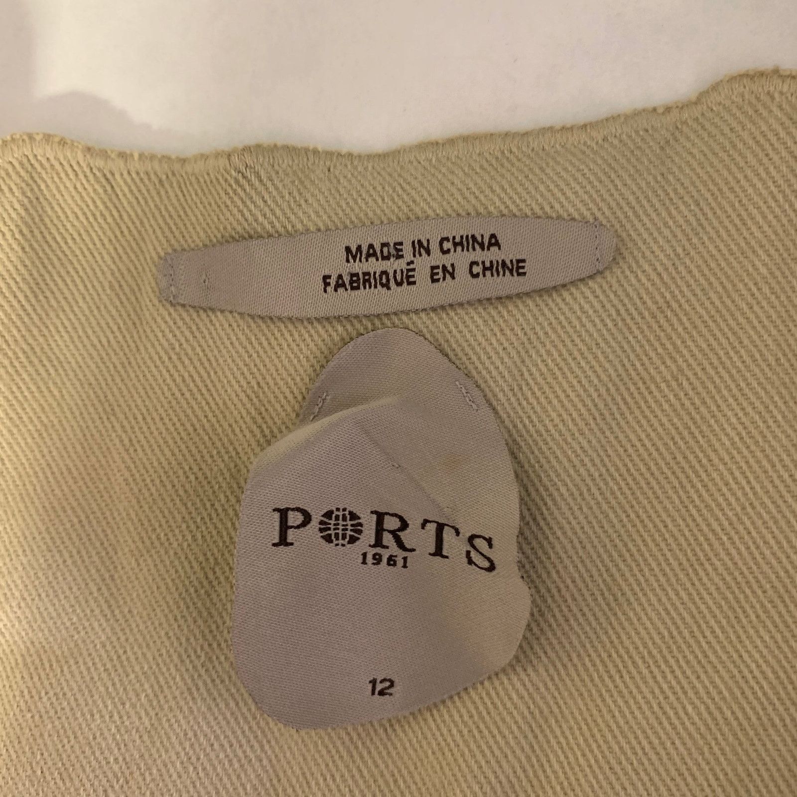 Ports 1961 PORTS 1961 Size 12 Khaki Cotton Blend Embroidered Jacket Size XL / US 12-14 / IT 48-50 - 6 Thumbnail