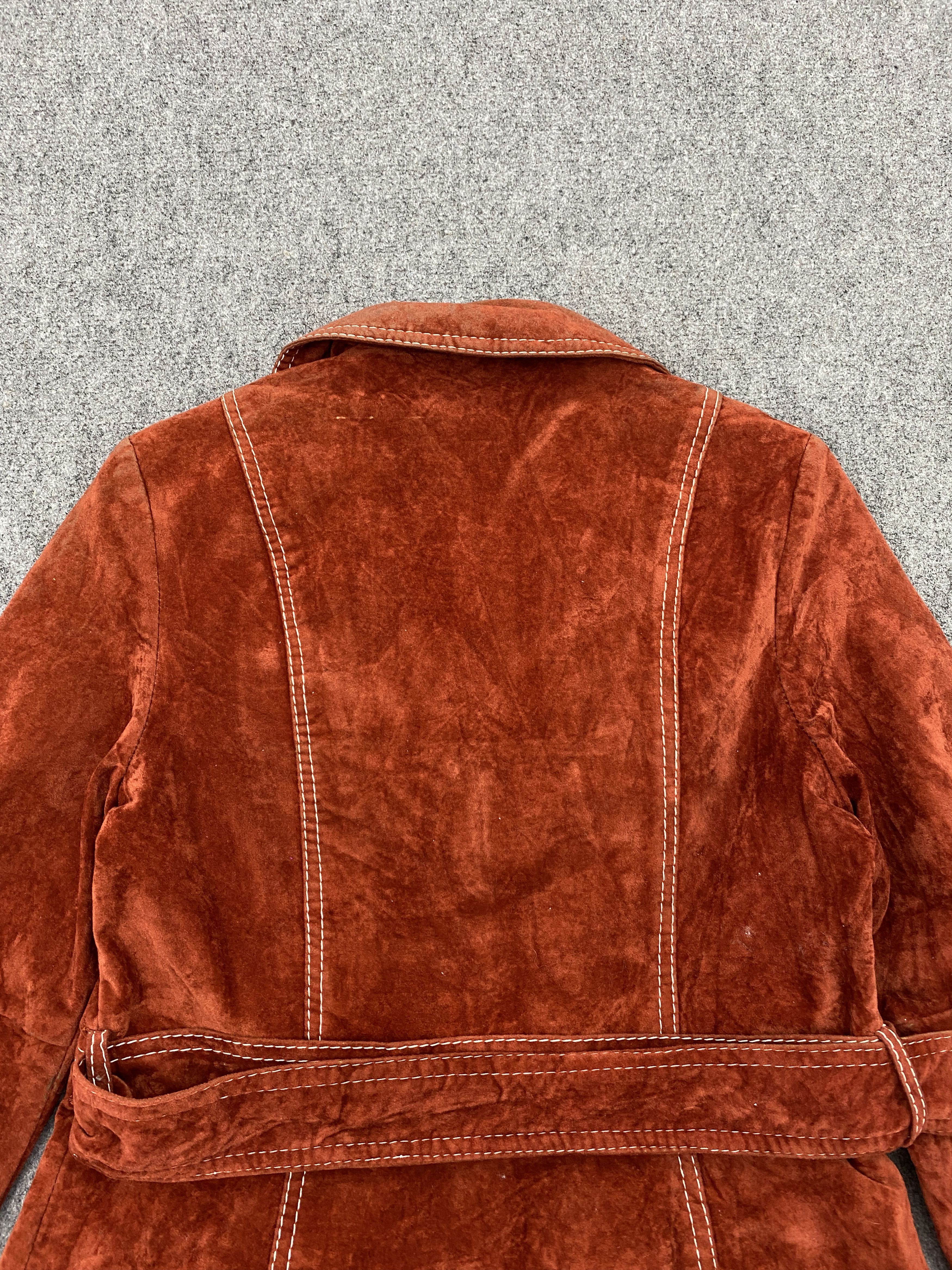 Vintage Vintage Suede Boho Hippie Festival Women Coat MJ0084Z Size XL / US 12-14 / IT 48-50 - 4 Thumbnail