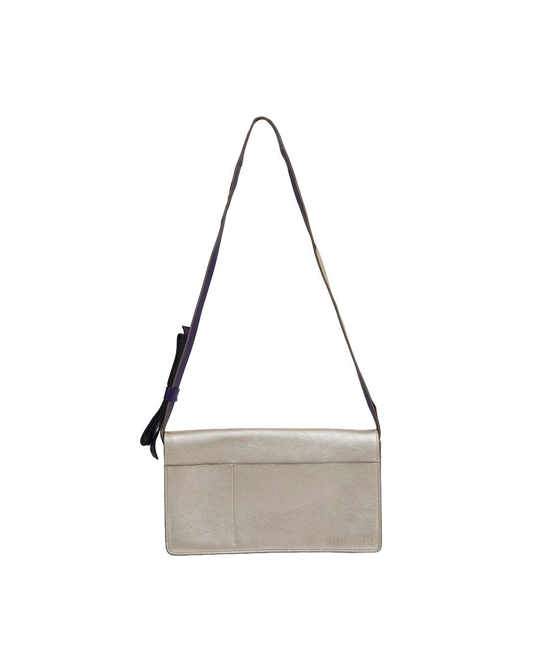 Miu Miu Miu Miu S/S2000 Silver/Purple Bowtie Shoulder Bag Size ONE SIZE - 1 Thumbnail
