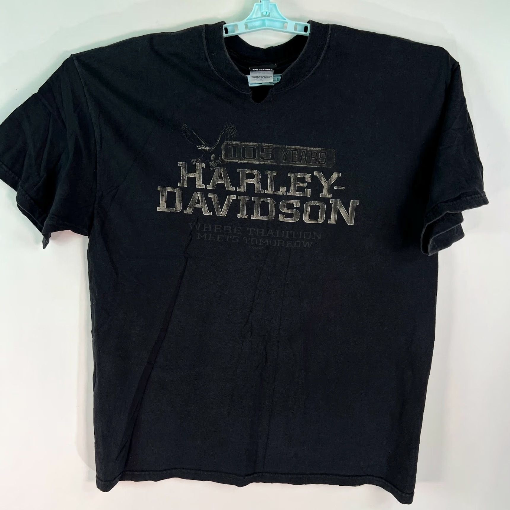 Harley Davidson Harley-Davidson 105 Years Motorcycle Graphic T-Shirt Mens XL Black 2008 Birmingham AL Size US XL / EU 56 / 4 - 4 Thumbnail