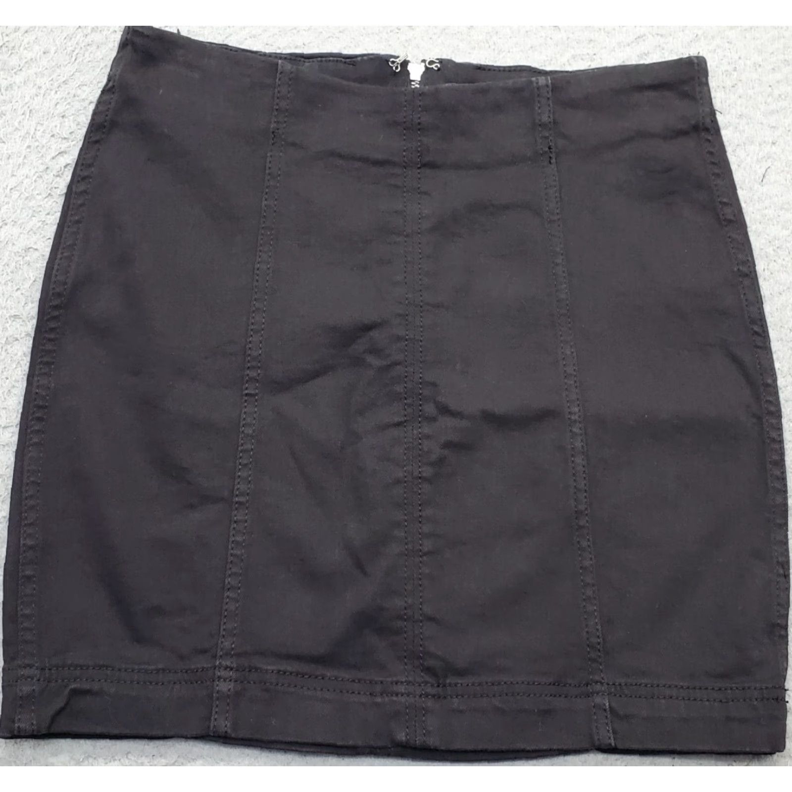 Free People Free People Pencil Skirt Womens 4 Black Cotton Stretch Back Zip Skirt Womens Size 4 Black Cotton Stretch Back Zip VINTAGE? No Size 27" / US 4 / IT 40 - 2 Thumbnail