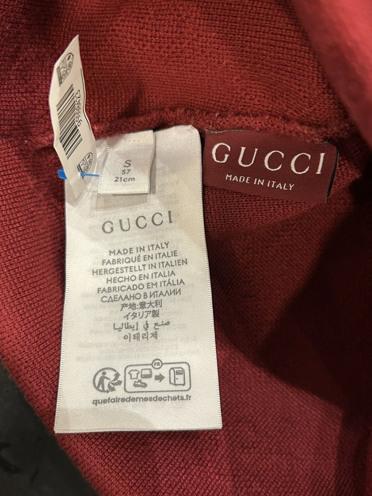 Gucci Gucci Monogram Beanie - Burgundy Size ONE SIZE - 3 Thumbnail