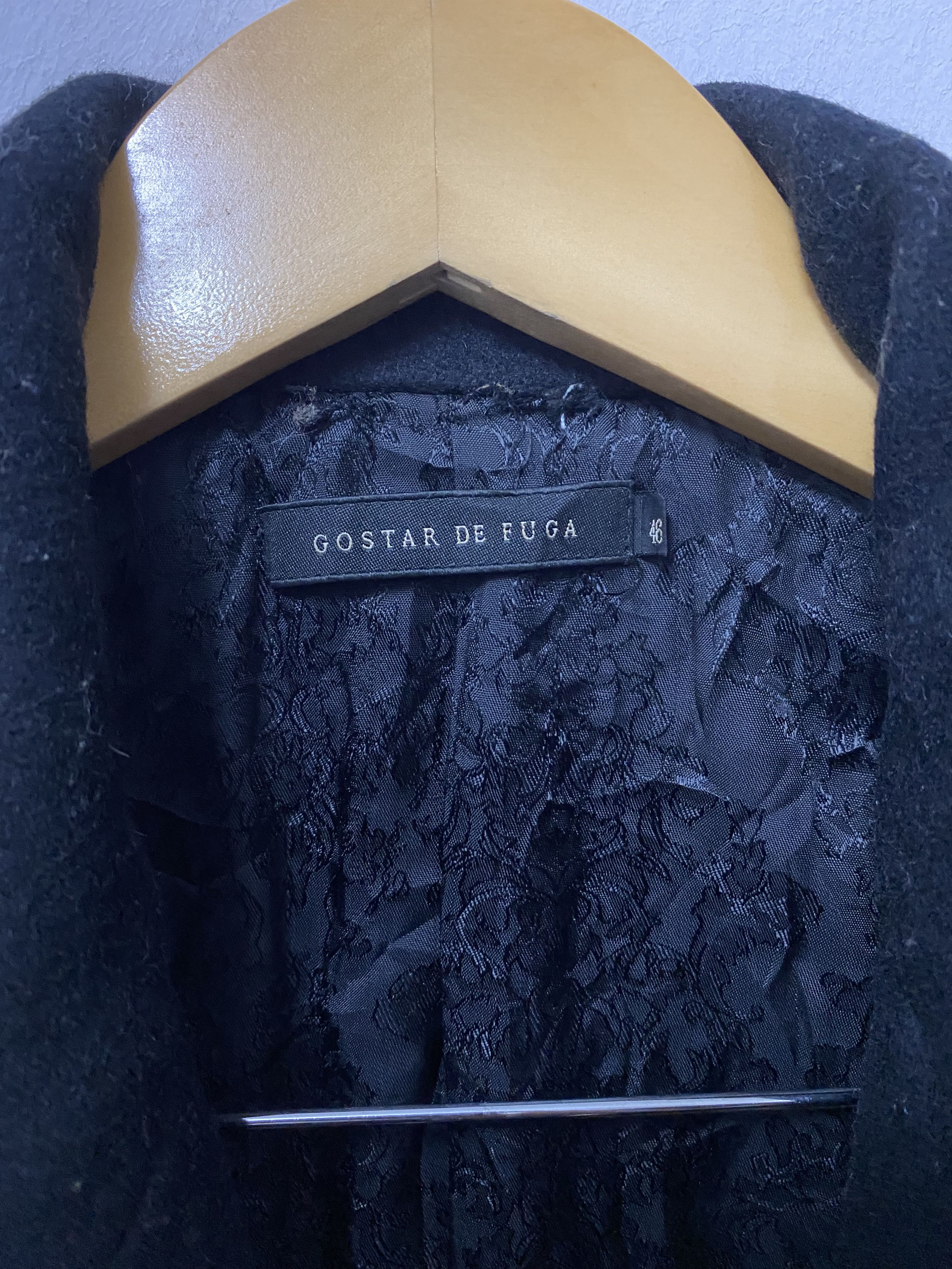 GOSTAR DE FUGA VTG Gostar De Fuga Double Breasted Wool Jacket Black Size US S / EU 44-46 / 1 - 15 Thumbnail
