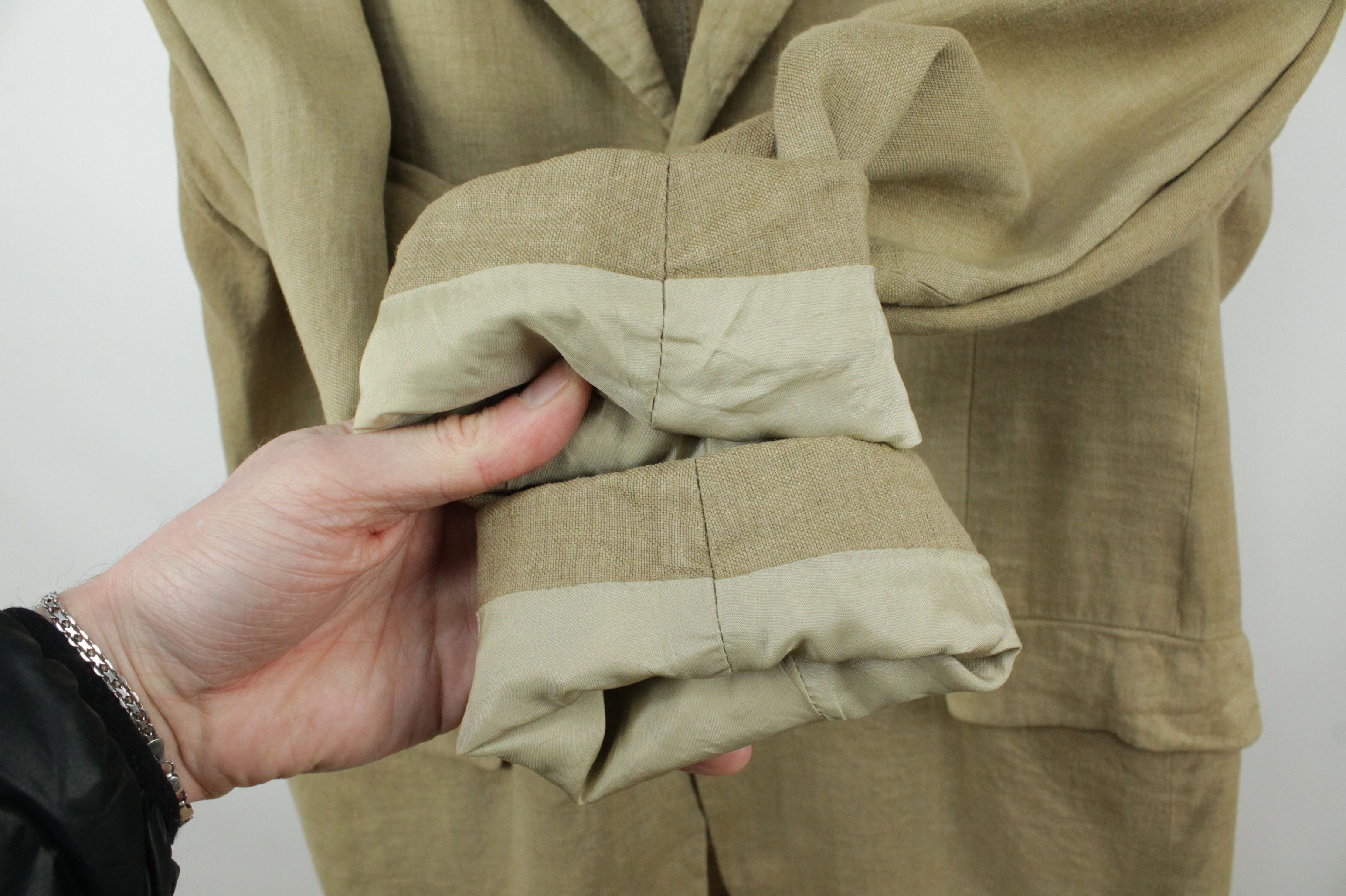 Designer × Hugo Boss × Vintage Vintage Hugo Boss Beige Linen Relaxed Fit Sport Coat Blazer Size US M / EU 48-50 / 2 - 5 Thumbnail