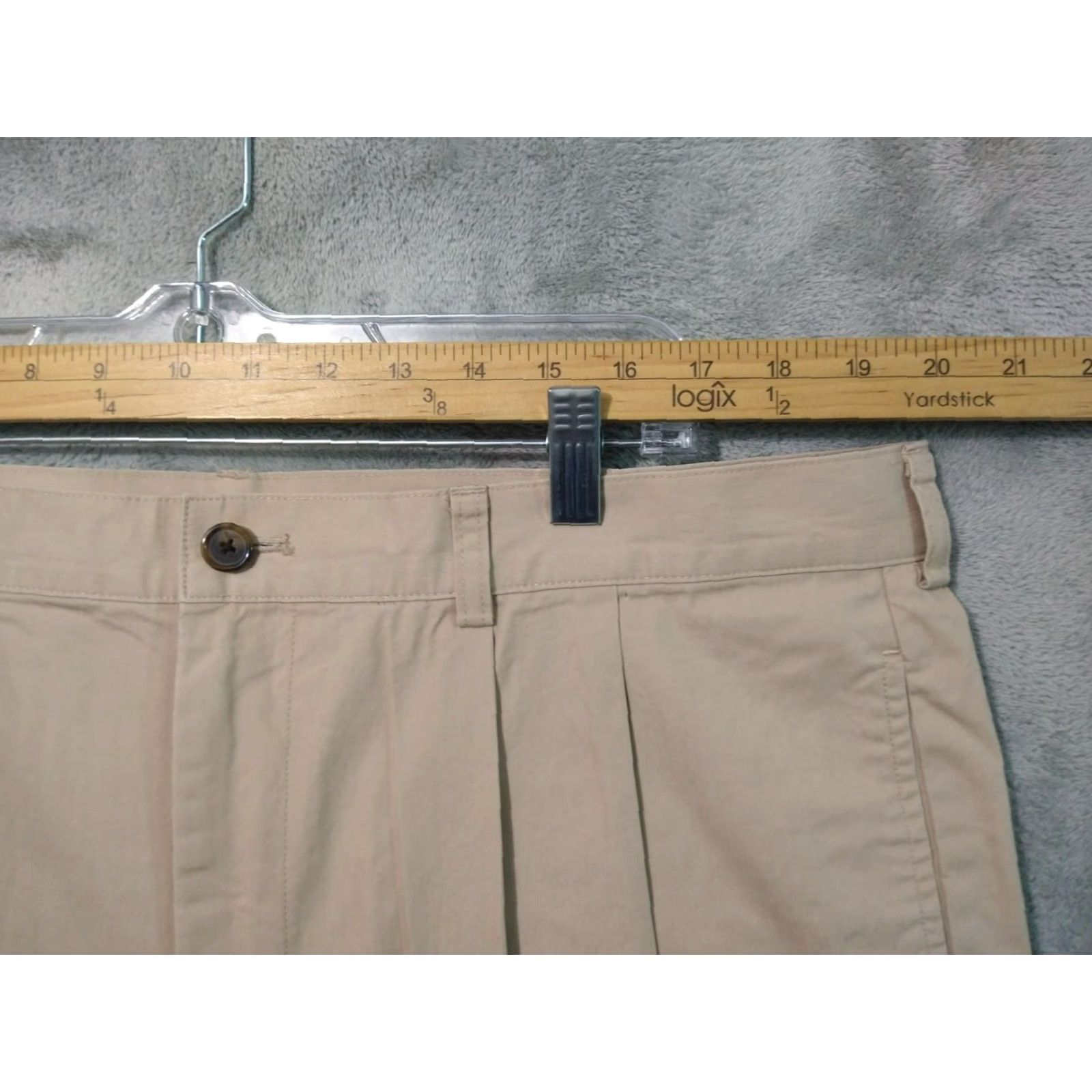 Brooks Brothers Brooks Brothers Pants Mens 40x30 Beige Chino Pleated Tapered Leg Cuffed 346 Size US 40 / EU 56 - 3 Thumbnail