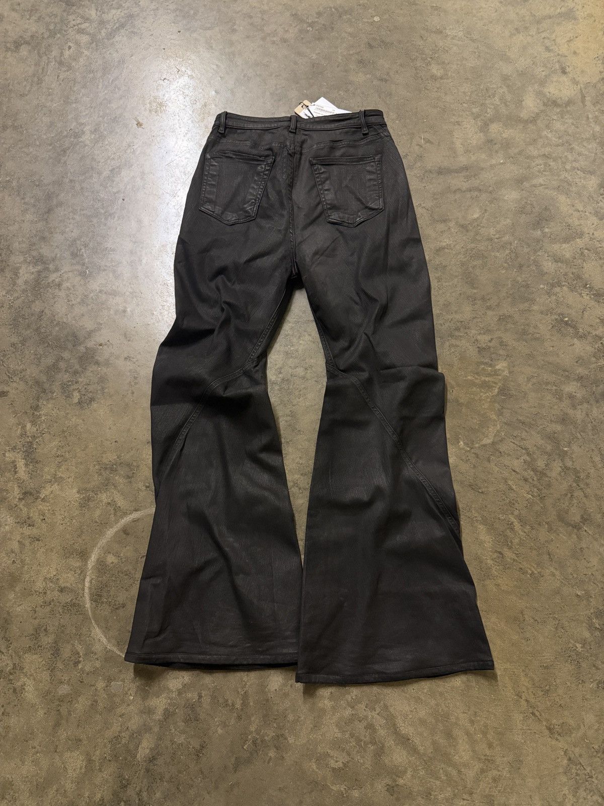 Rick Owens Rick Owens FW24 SBW Waxed Bias Bootcut Jeans Size US 33 - 4 Thumbnail