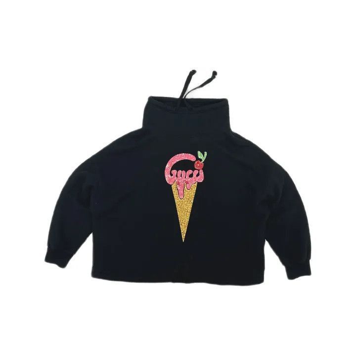Gucci Gucci Black Ice Cream Hooded Sweatshirt-2507 Size S / US 4 / IT 40 - 8 Thumbnail