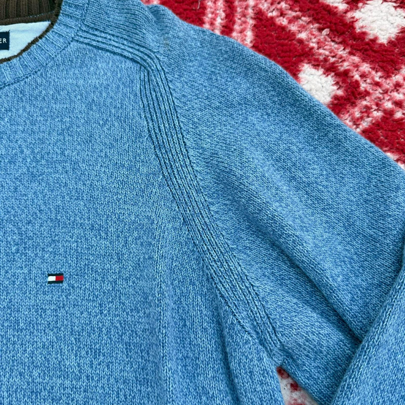Tommy Hilfiger Tommy Hilfiger Men's Large Crewneck Sweater XL Blue Size US XL / EU 56 / 4 - 7 Thumbnail
