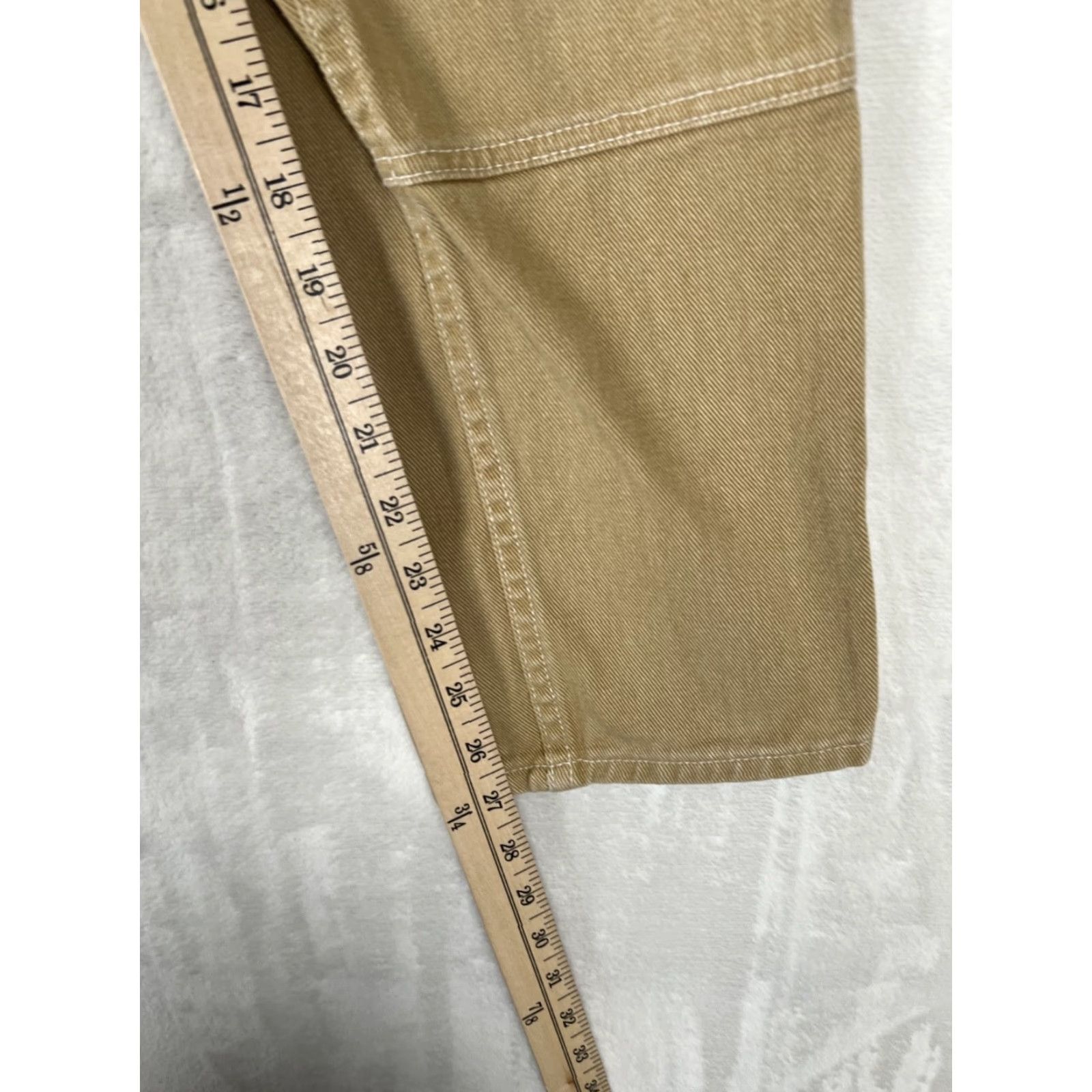 Vintage PasSun Cargo Carpenter Brown Pants Women's 24 Khaki Baggy Cargo Pants Straight Leg 27in Inseam Womens Size 42" / US 20 - 4 Thumbnail