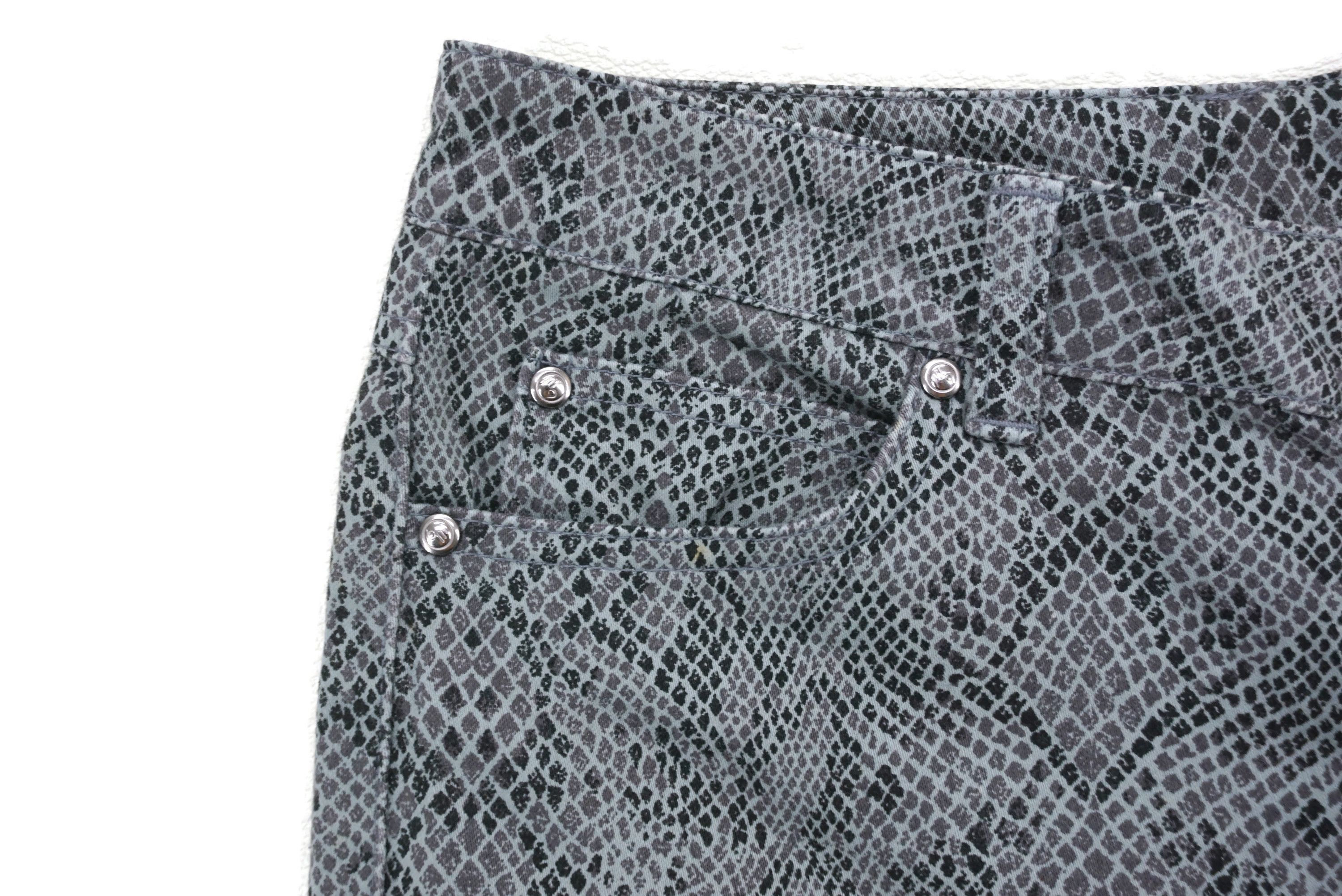 Japanese Brand Sasson Pants fit W29xL30.5 Snake Print Straight-Leg Size 29" - 6 Thumbnail