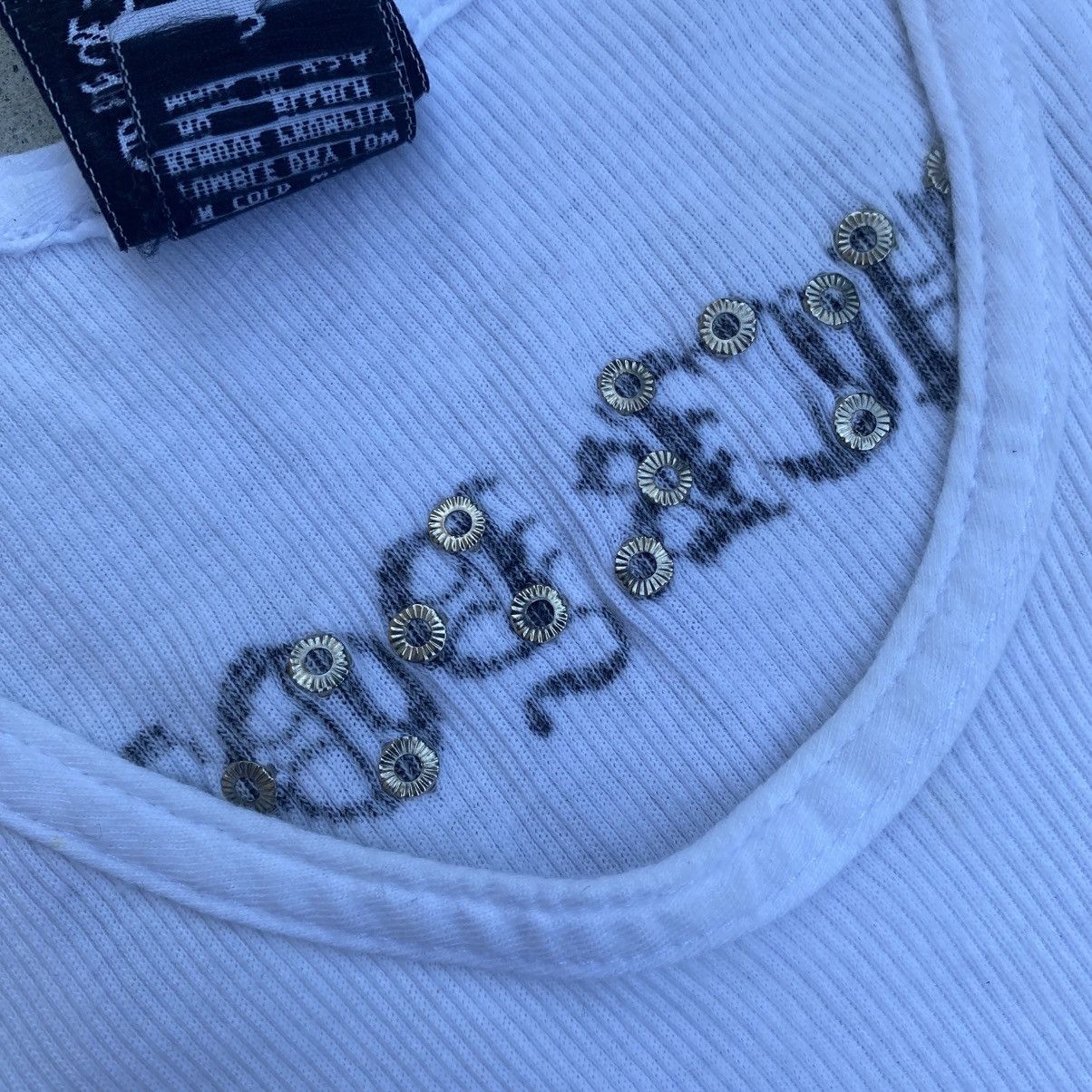 Chrome Hearts Chrome Hearts Swarovski T Bar Tank Top Small Size US S / EU 44-46 / 1 - 6 Thumbnail
