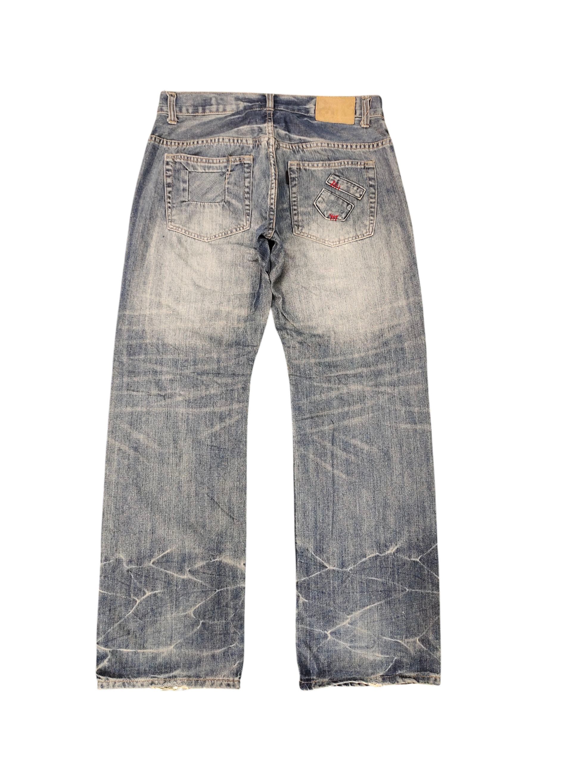 Kapital Vintage 90s Scanner Fundamental Clawmark Distres Denim Jeans Size US 32 / EU 48 - 9 Thumbnail