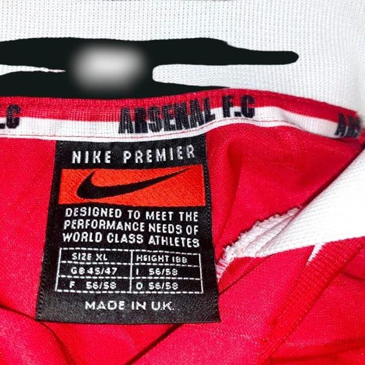 Nike Fc Arsenal England 1996 1997 1998 Home Shirt Jersey Size US XL / EU 56 / 4 - 2 Thumbnail