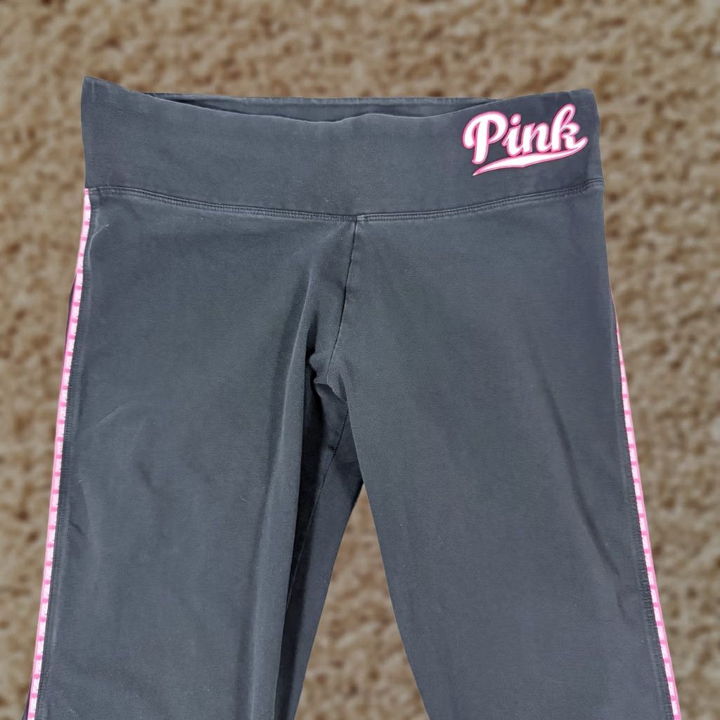 Victoria's Secret Victoria's Secret PINK Logo Legging Women's M Black Size 32" / US 10 / IT 46 - 1 Thumbnail