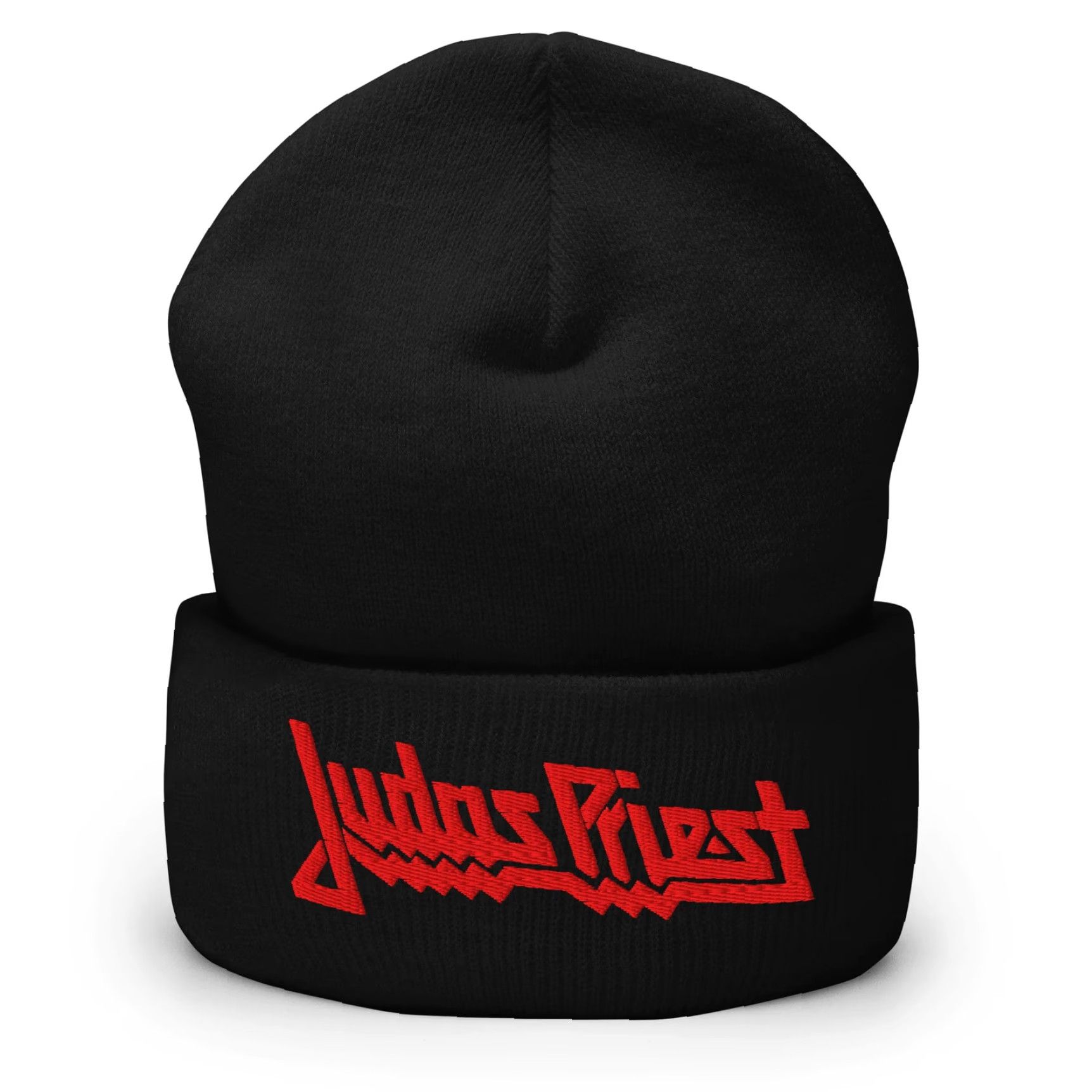 Logo 7 Judas Priest Embroidered Logo Beanie Hat Black Officially Licensed Size ONE SIZE - 3 Thumbnail