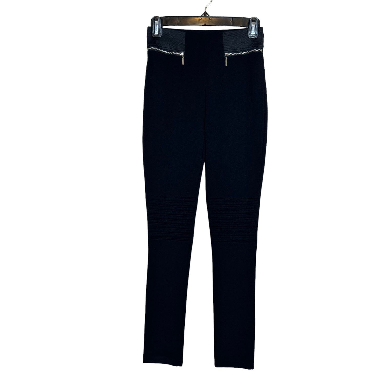 Zara Zara black moto pull on skinny pants size Small Size 28" / US 6 / IT 42 - 4 Thumbnail