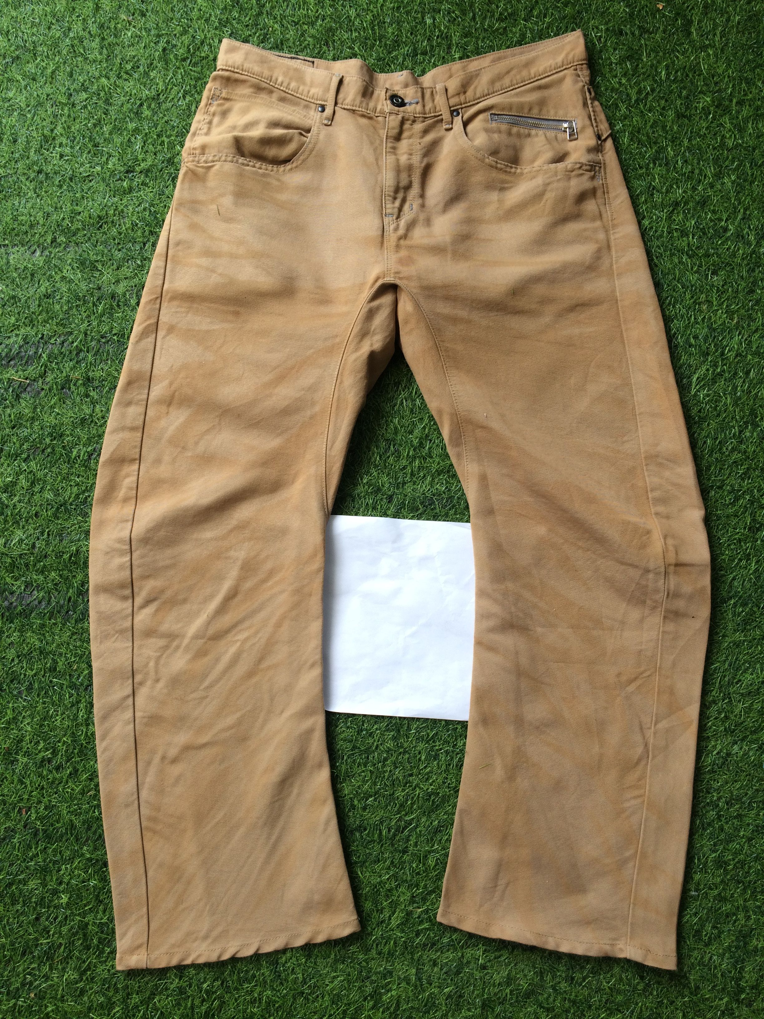 Japanese Brand Distressed Japanese Banana Cut Trousers Pants #D-616 Size US 34 / EU 50 - 3 Thumbnail
