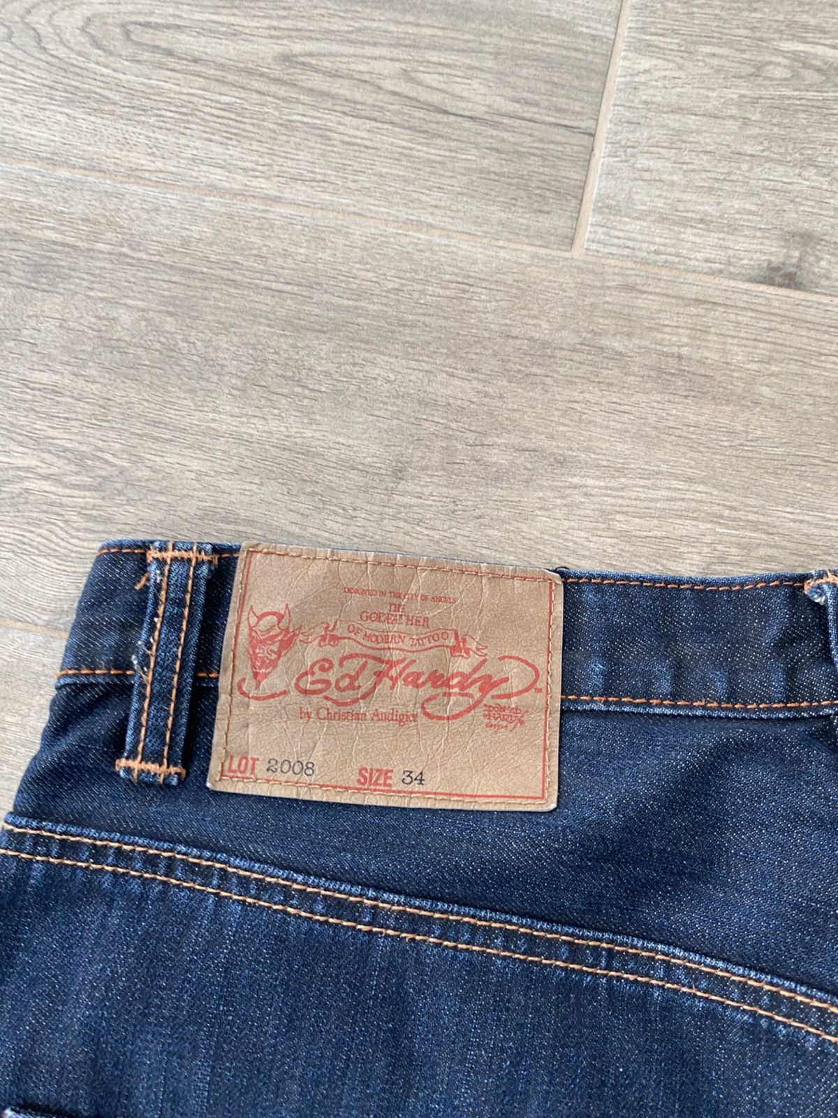 Ed Hardy × Vintage 💀ED HARDY skull vintage jeans Size US 34 / EU 50 - 17 Thumbnail
