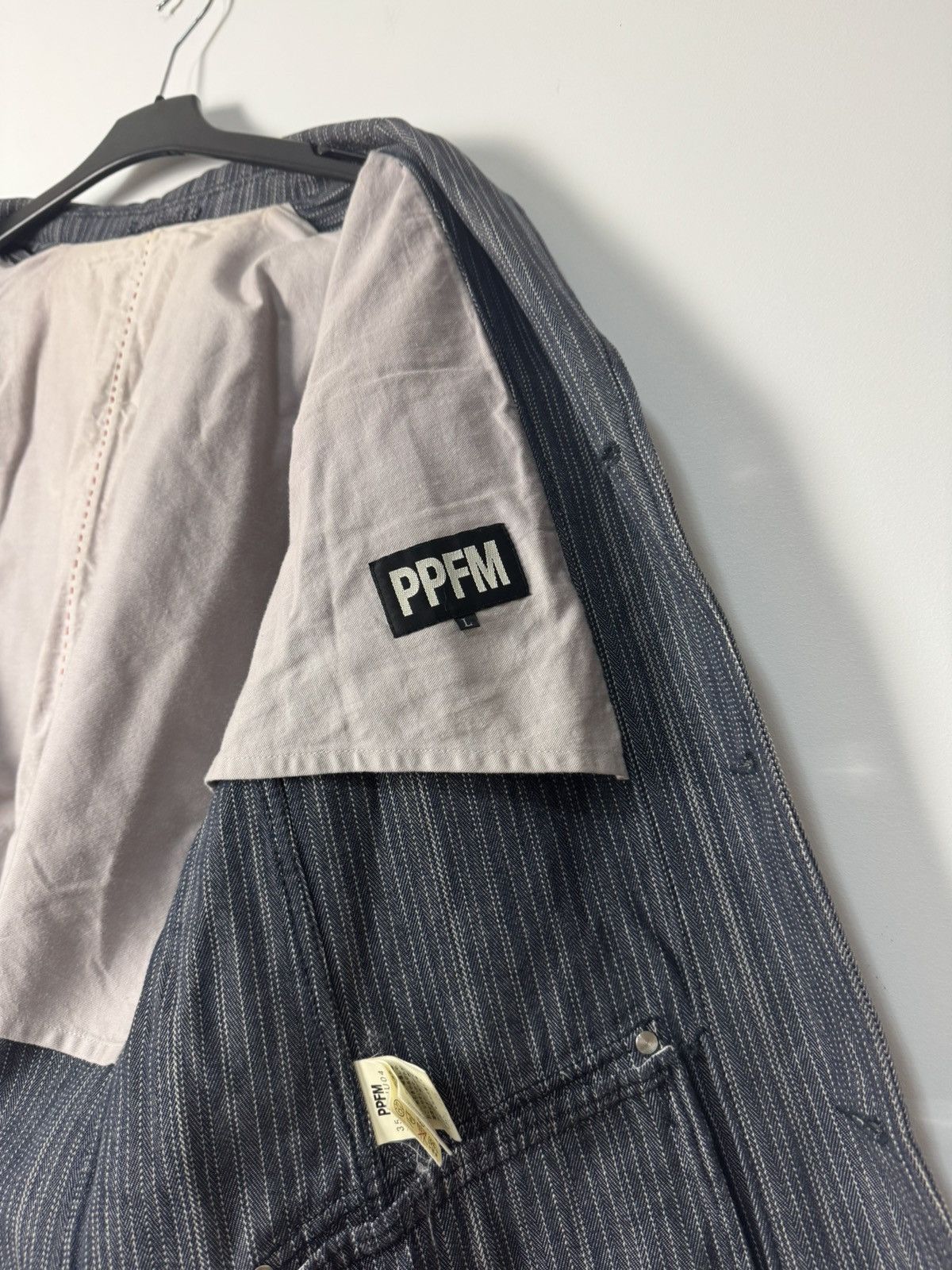 PPFM 00s PPFM Archive Pinstripe Workwear Jacket Blazer Japanese Size 40R - 8 Thumbnail