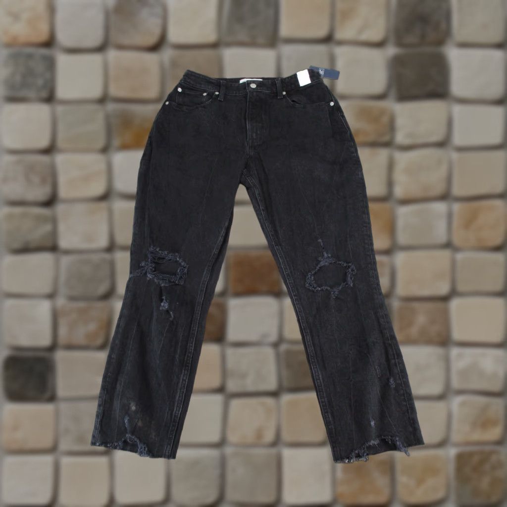Abercrombie & Fitch Abercrombie & Fitch Jeans Womens 30 High Rise Mom Black Denim New Size 30" / US 8 / IT 44 - 1 Thumbnail