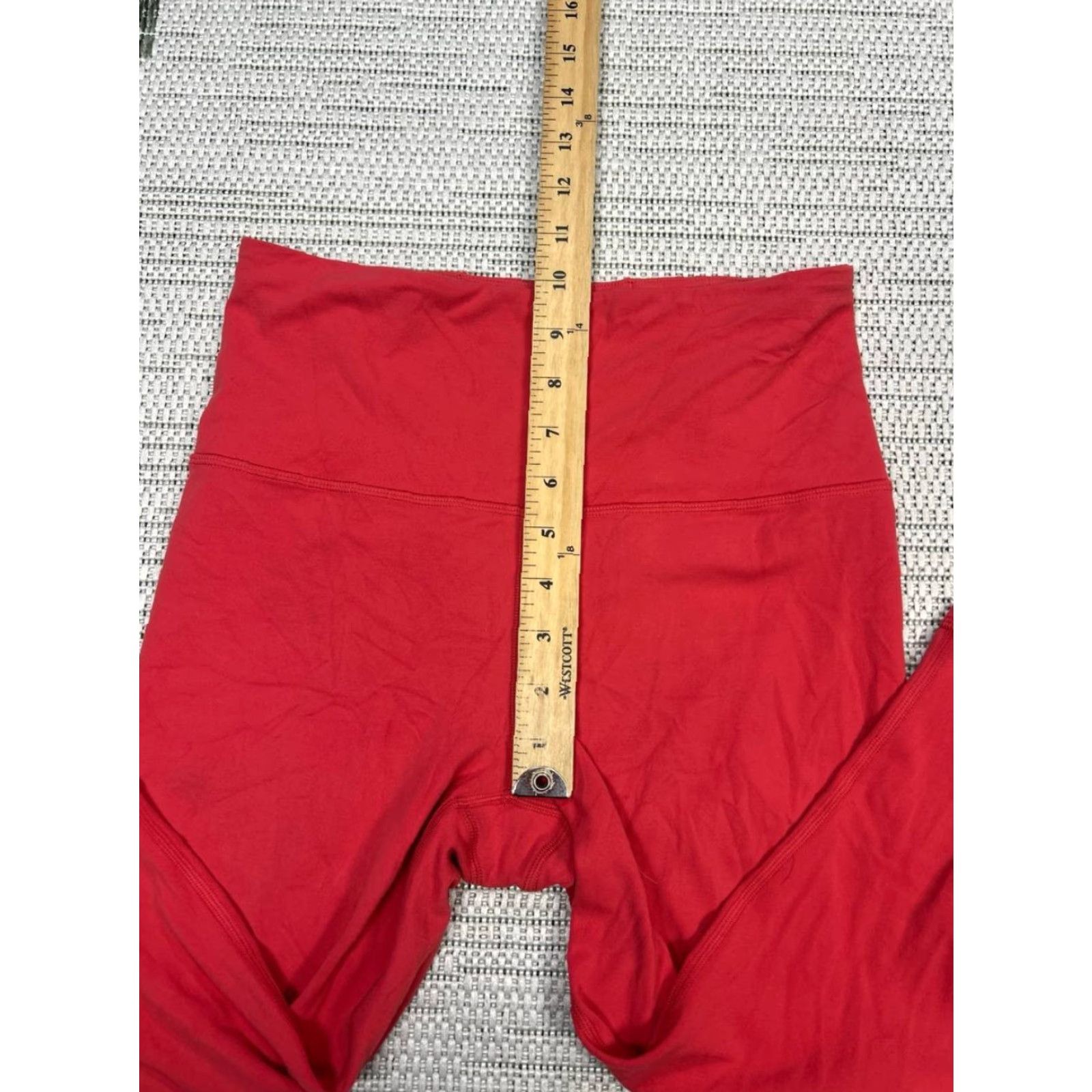 Athleta Athleta Leggings Shirt Womens Small Red Athleisure Yoga Elation Cropped Stretch Nylon Spandex Size 28" / US 6 / IT 42 - 3 Thumbnail