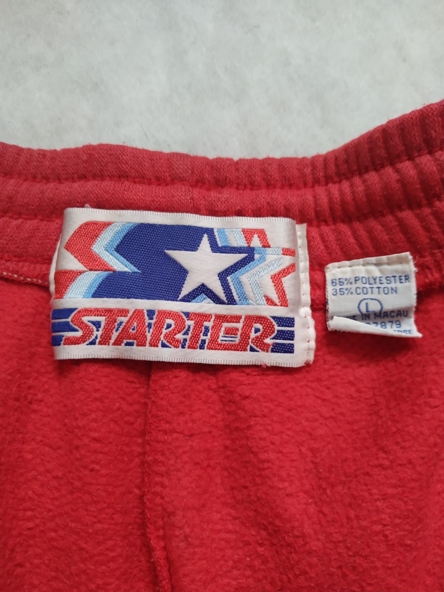 Starter × Vintage Vintage 1990s Starter Ohio State red Gym sweatpants shorts Size US 32 / EU 48 - 3 Thumbnail
