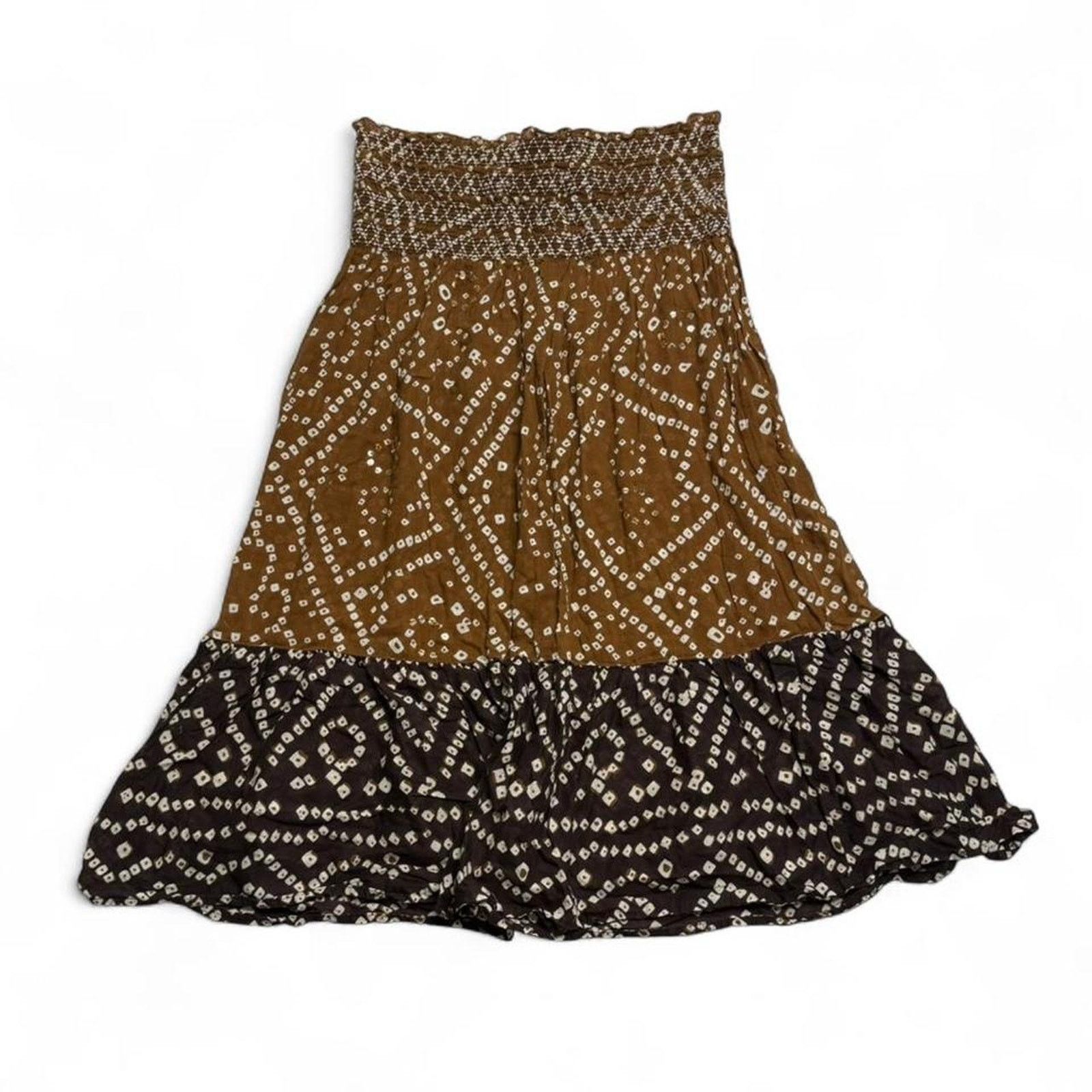Other Tropical Summer Boho Strapless Mini Dress 100% Cotton size S Size S / US 4 / IT 40 - 4 Thumbnail