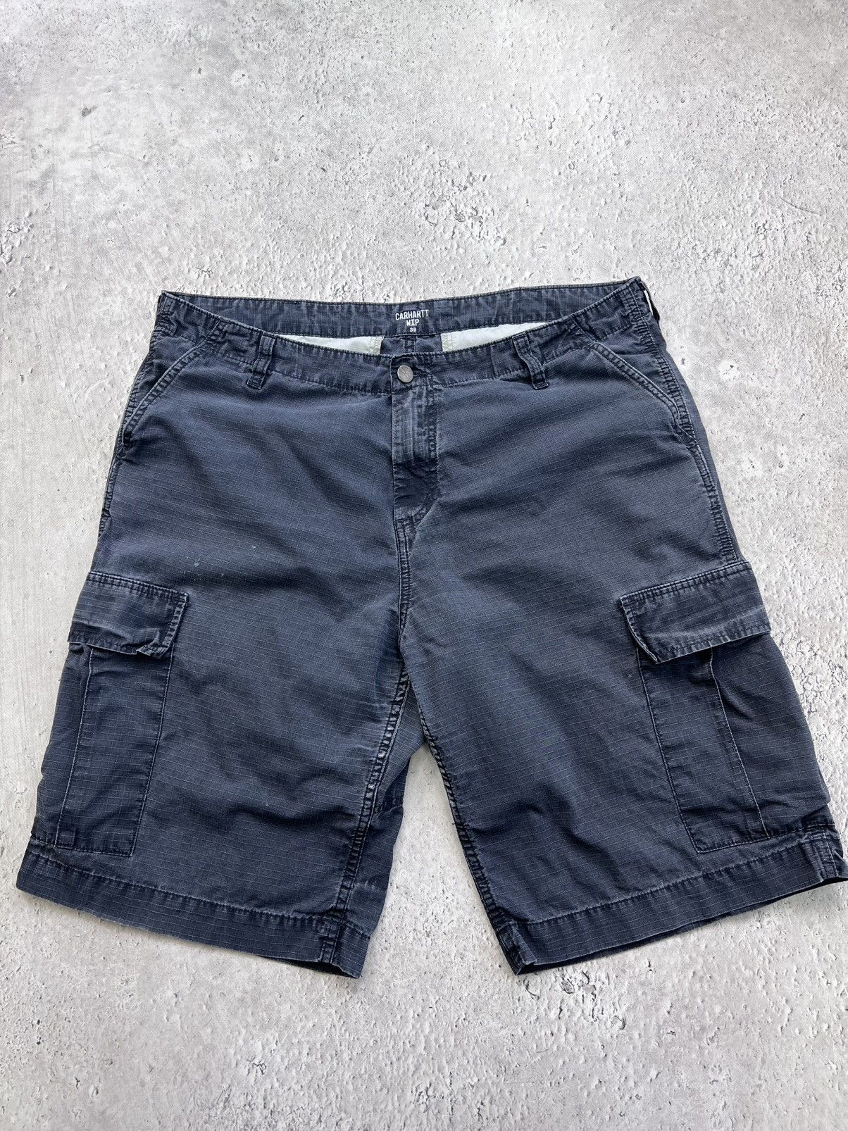 Carhartt × Vintage VINTAGE WASHED CARHARTT DOUBLE KNEE CARGO SHORTS Y2K Size US 38 / EU 54 - 1 Thumbnail