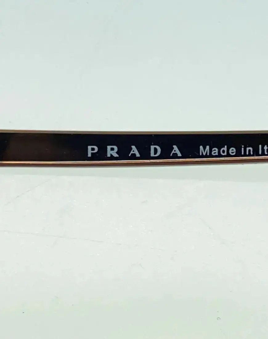 Prada × Vintage PRADA Sunglasses Rectangle Wrap Shield Symbole Star Flame Size ONE SIZE - 4 Thumbnail