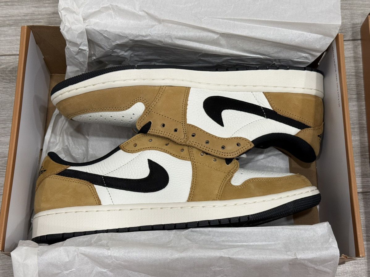 Jordan Brand Air Jordan 1 Retro Low OG Rookie of the Year Black Golden 12 Size US 12 / EU 45 - 3 Thumbnail
